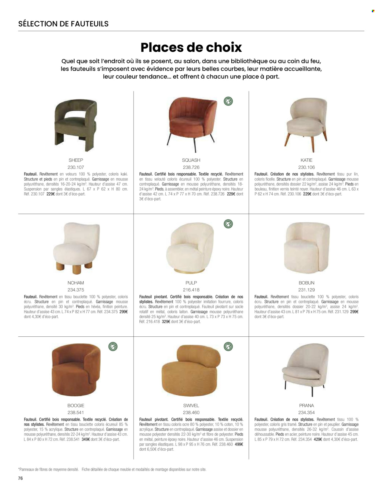 thumbnail - Catalogue Maisons du Monde - Produits soldés - fauteuil. Page 78.