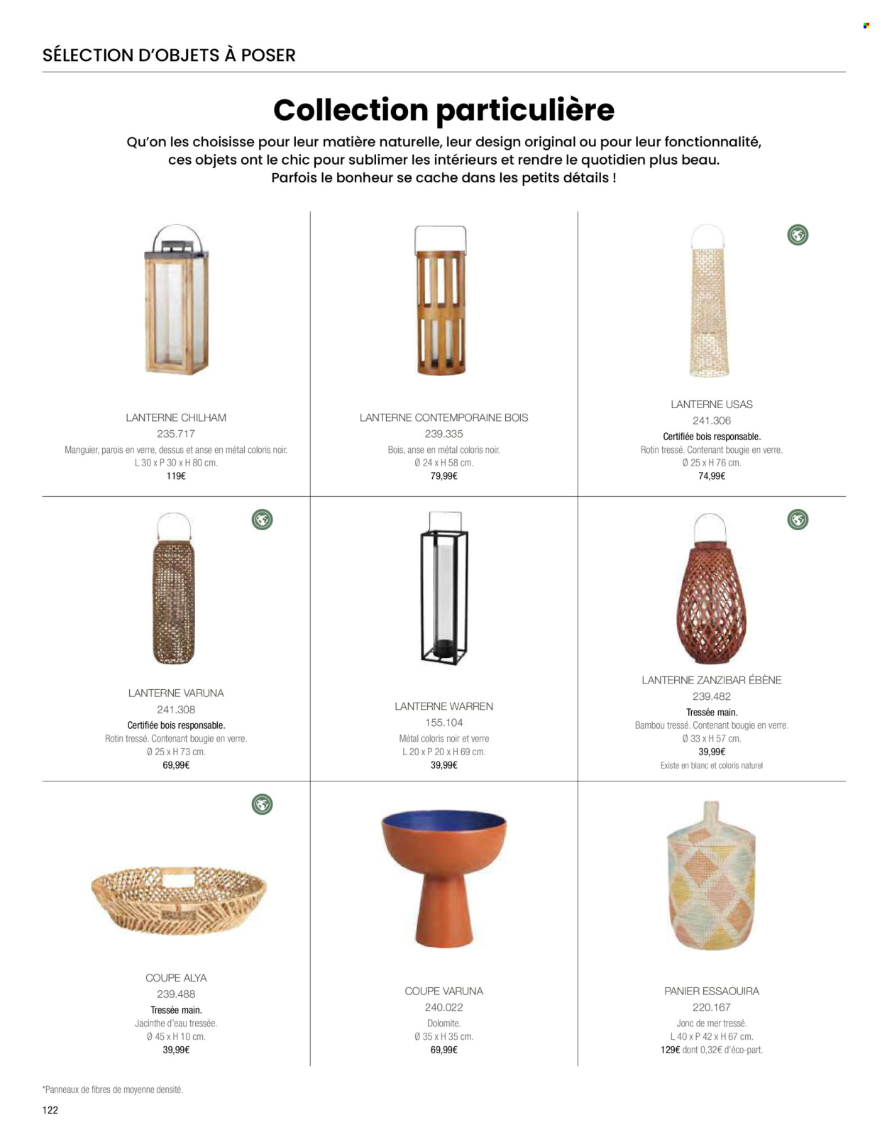 thumbnail - Catalogue Maisons du Monde - Produits soldés - bougie, vase, panier, pot de fleurs, lanterne. Page 124.