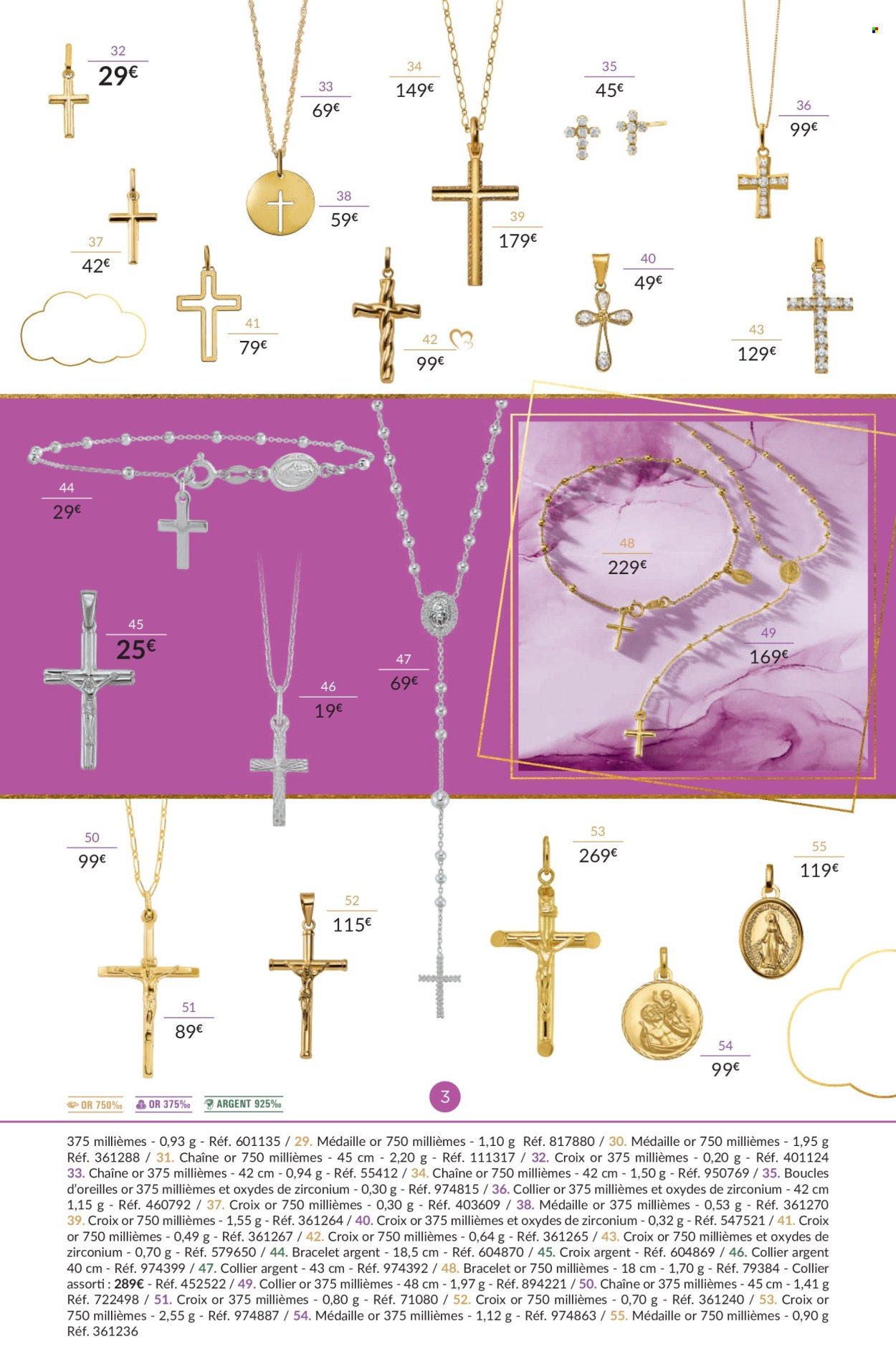 thumbnail - Catalogue Auchan - 09/03/2024 - 31/12/2024 - Produits soldés - boucles d'oreilles, bracelet, collier. Page 3.