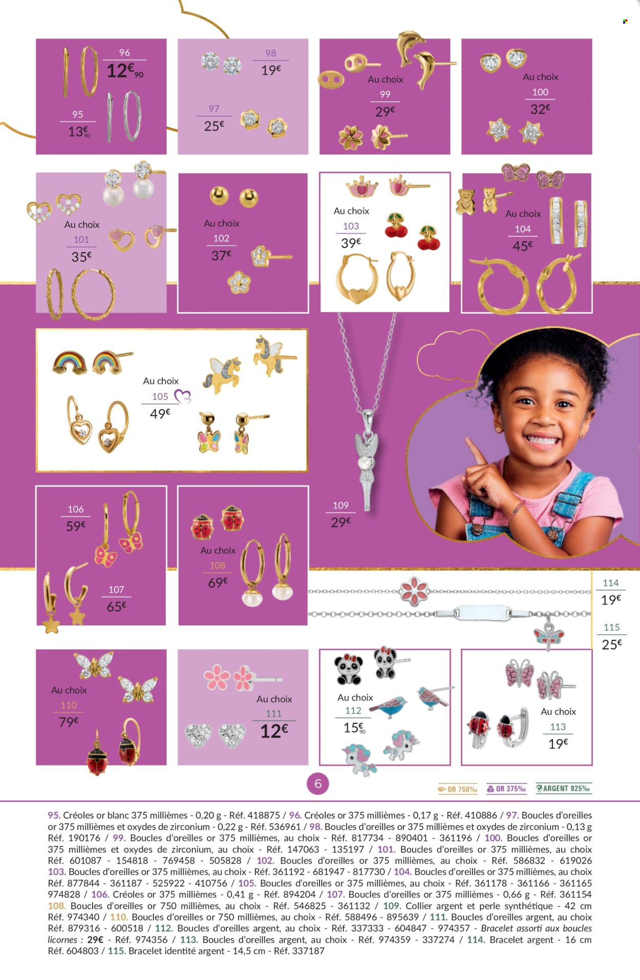 thumbnail - Catalogue Auchan - 09/03/2024 - 31/12/2024 - Produits soldés - boucles d'oreilles, bracelet, collier. Page 6.