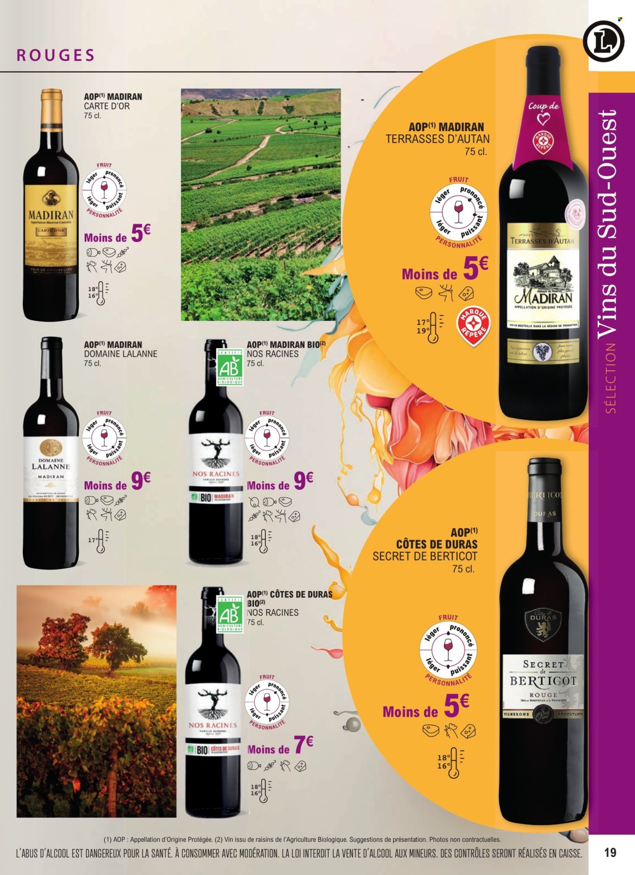 thumbnail - Catalogue E.Leclerc - 01/01/2024 - 31/12/2025 - Produits soldés - alcool, vin. Page 19.