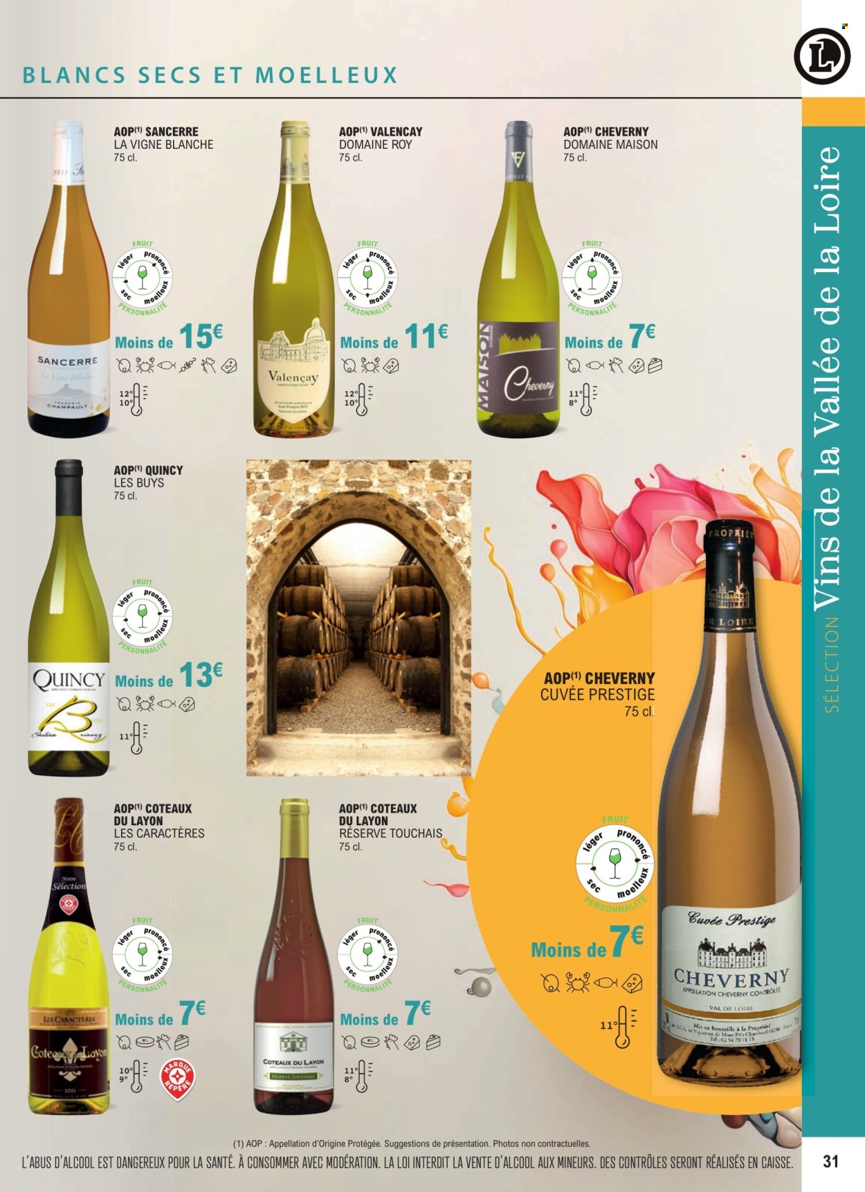 thumbnail - Catalogue E.Leclerc - 01/01/2024 - 31/12/2025 - Produits soldés - alcool, vin, vins de Loire, maison. Page 31.