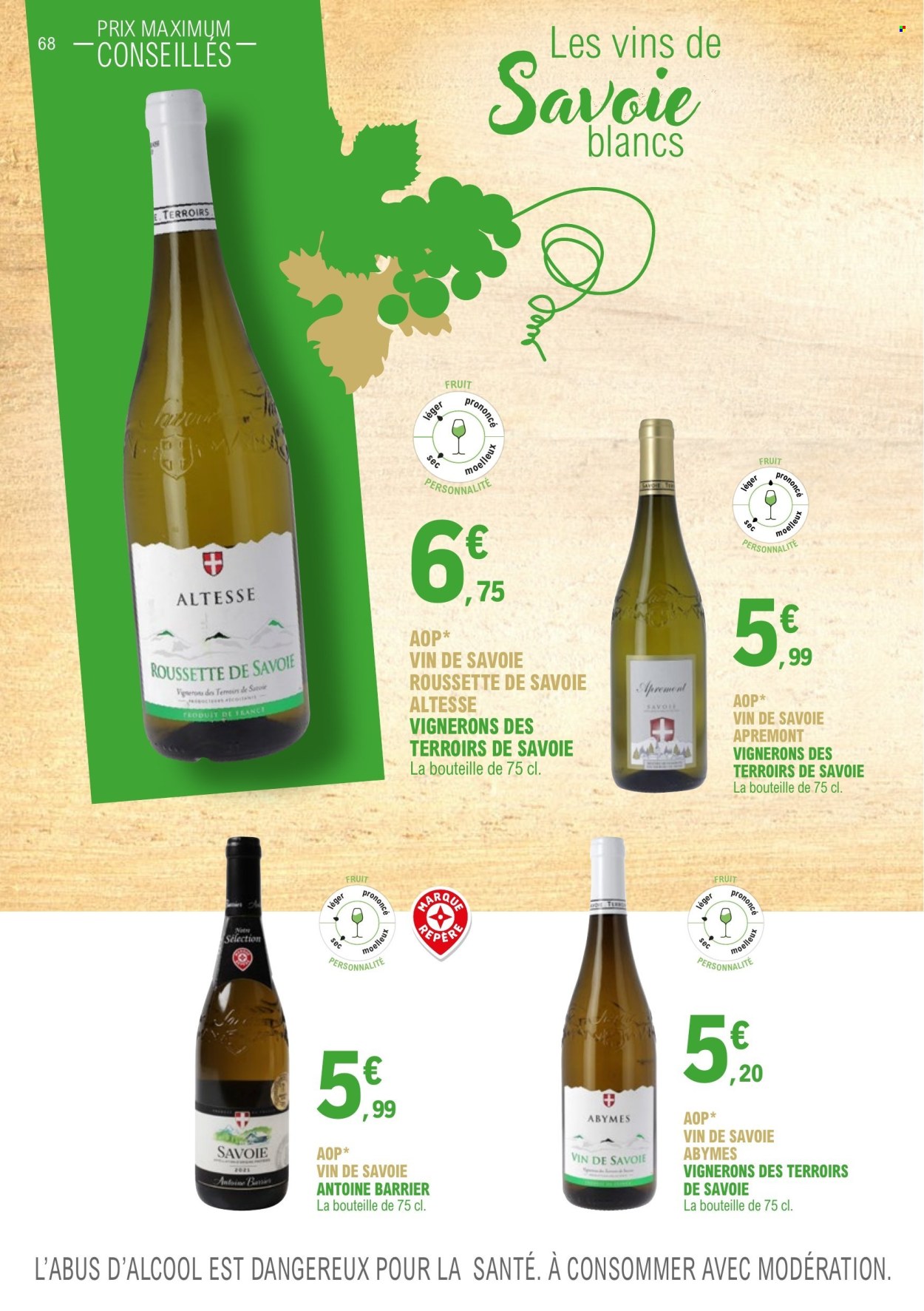 thumbnail - Catalogue E.Leclerc - 01/01/2023 - 31/12/2024 - Produits soldés - alcool, vin. Page 68.