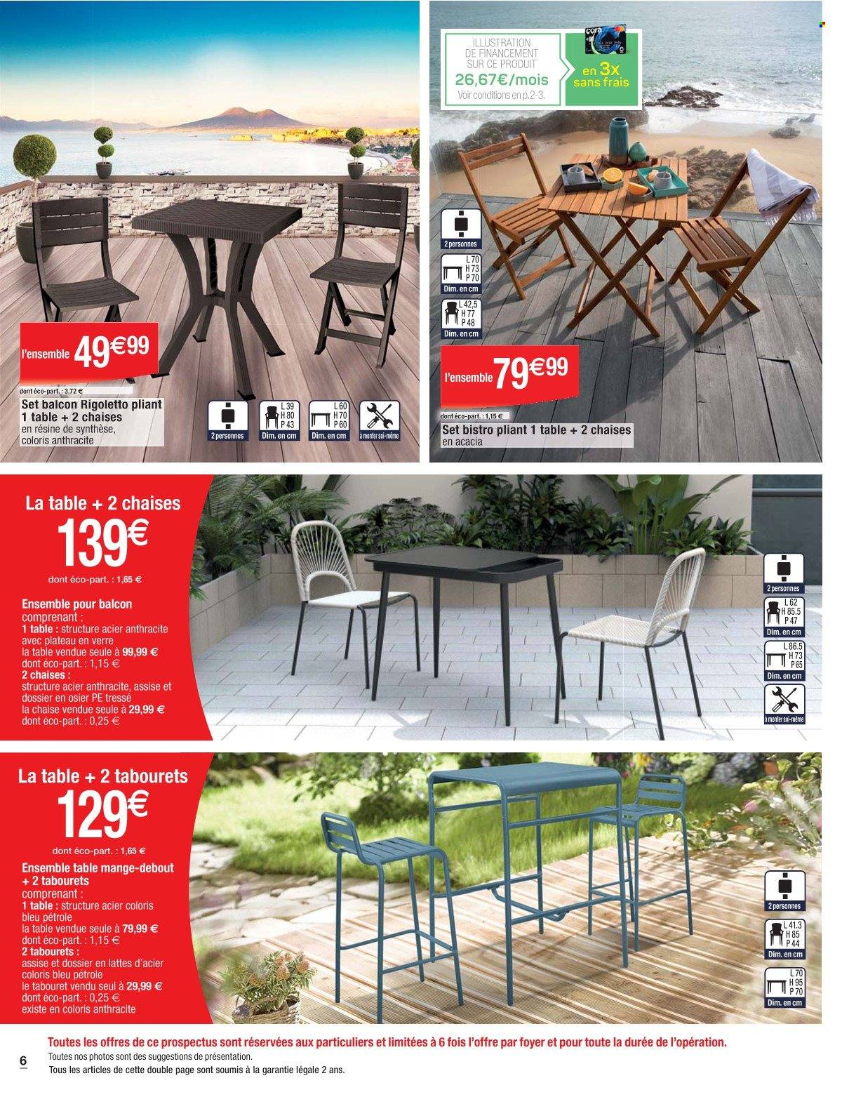 thumbnail - Catalogue Cora - 26/03/2024 - 18/05/2024 - Produits soldés - table. Page 6.