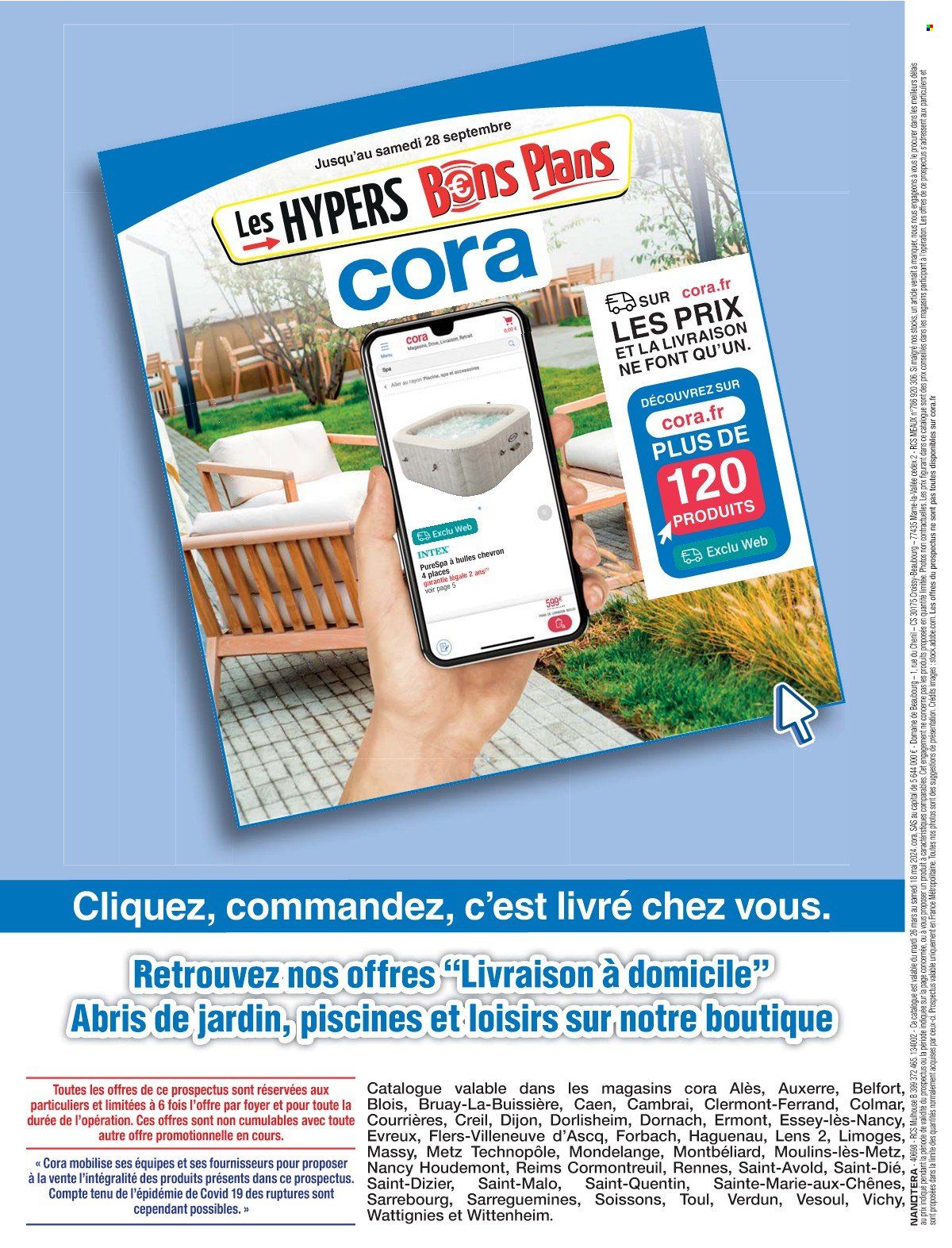 thumbnail - Catalogue Cora - 26/03/2024 - 18/05/2024 - Produits soldés - Vichy, piscine, abris de jardin. Page 24.