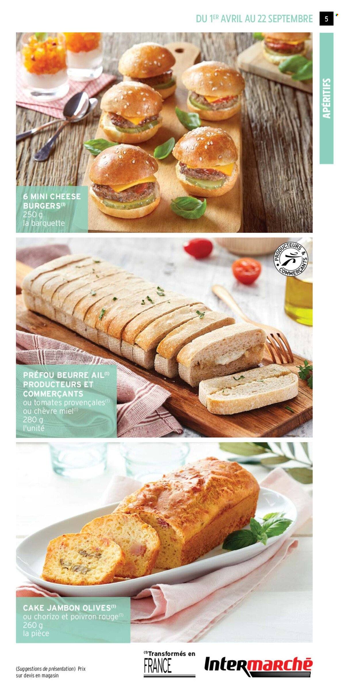 thumbnail - Catalogue Intermarché - 01/04/2024 - 22/09/2024 - Produits soldés - pâtisserie salée, préfou, plat cuisiné. Page 5.
