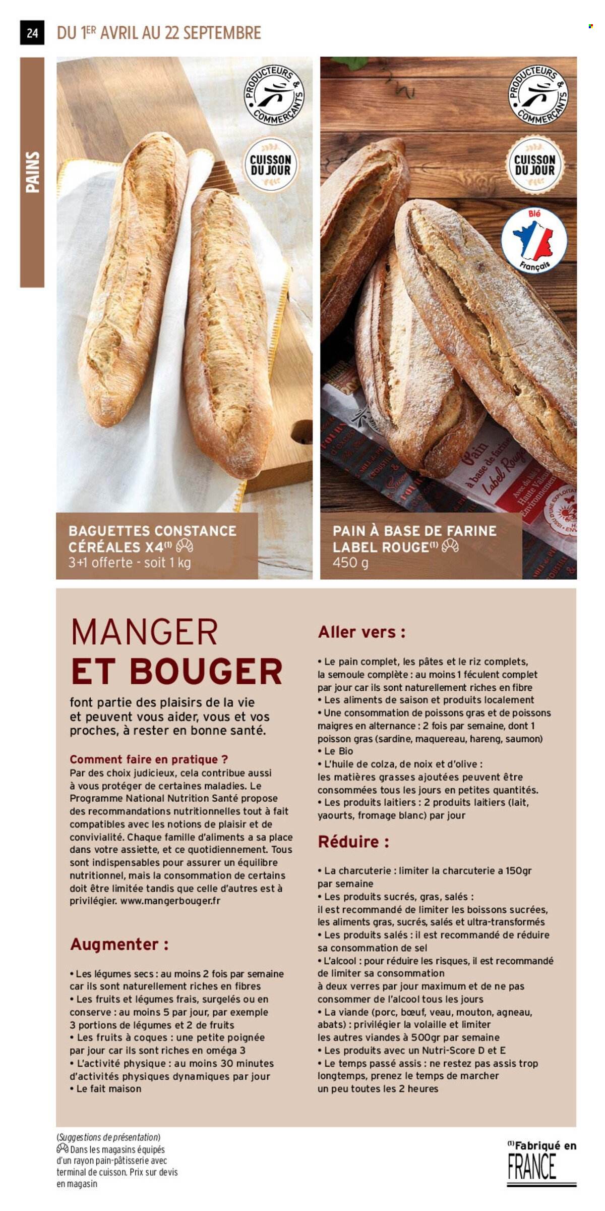 thumbnail - Catalogue Intermarché - 01/04/2024 - 22/09/2024 - Produits soldés - baguette, pâtisserie salée, céréales, pain. Page 24.