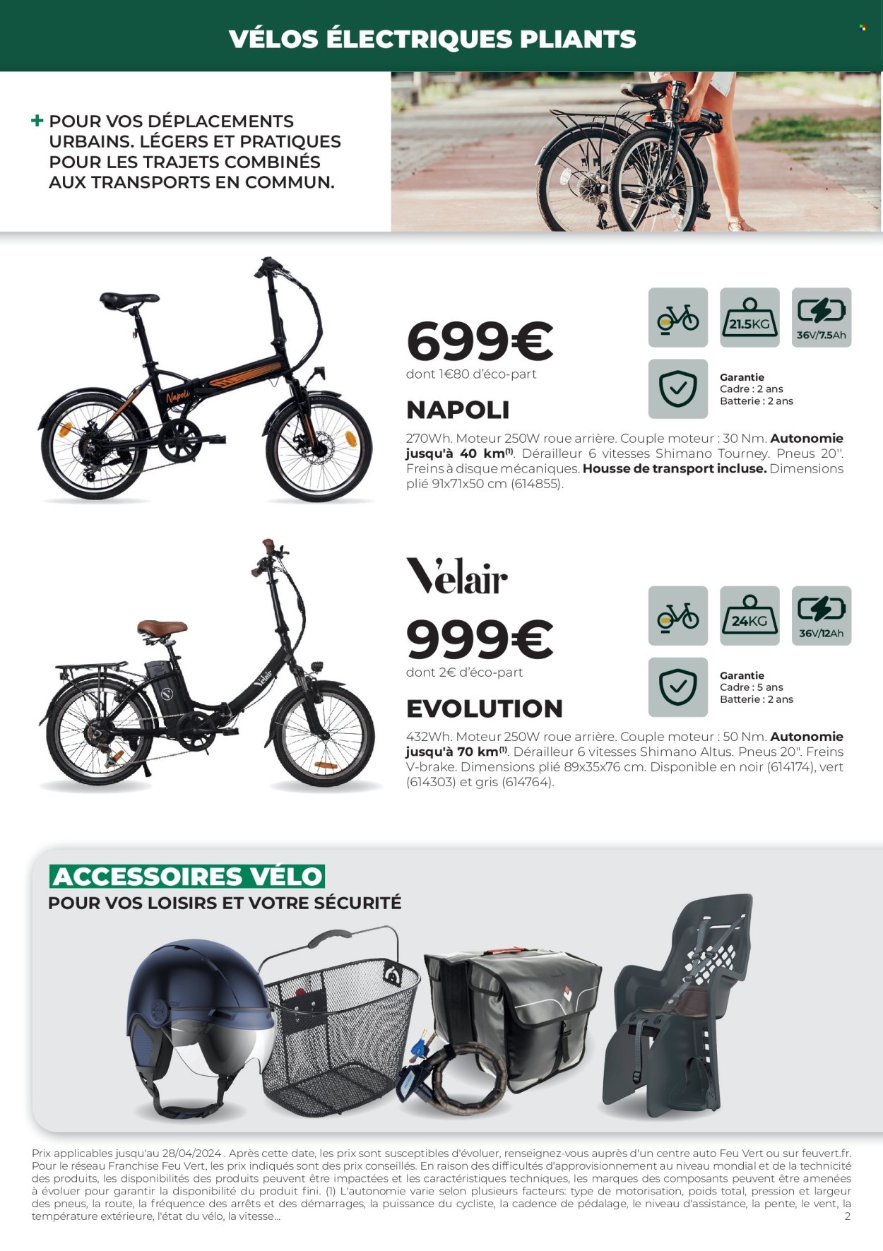 thumbnail - Catalogue Feu Vert - 27/03/2024 - 28/04/2024 - Produits soldés - vélo, roue, vélo électrique. Page 2.