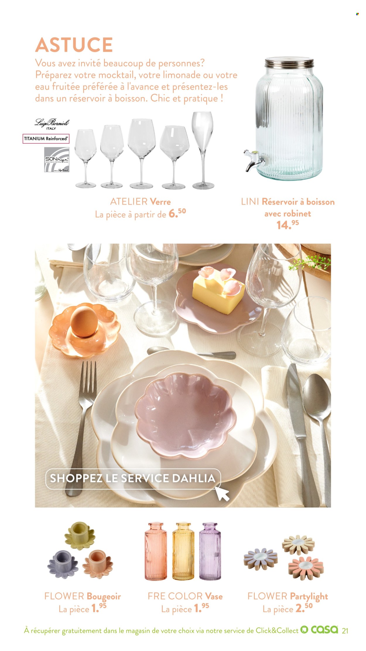 thumbnail - Catalogue CASA - 28/03/2024 - 01/05/2024 - Produits soldés - verre, vase, chandelier. Page 21.