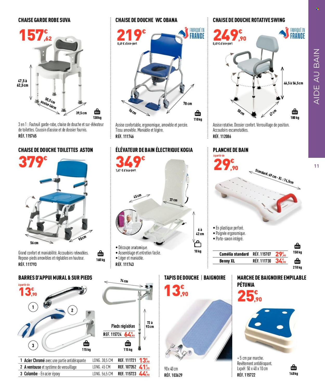 thumbnail - Catalogue Bastide Le Confort Médical - 16/03/2024 - 16/05/2024 - Produits soldés - fauteuil, repose-pieds. Page 11.