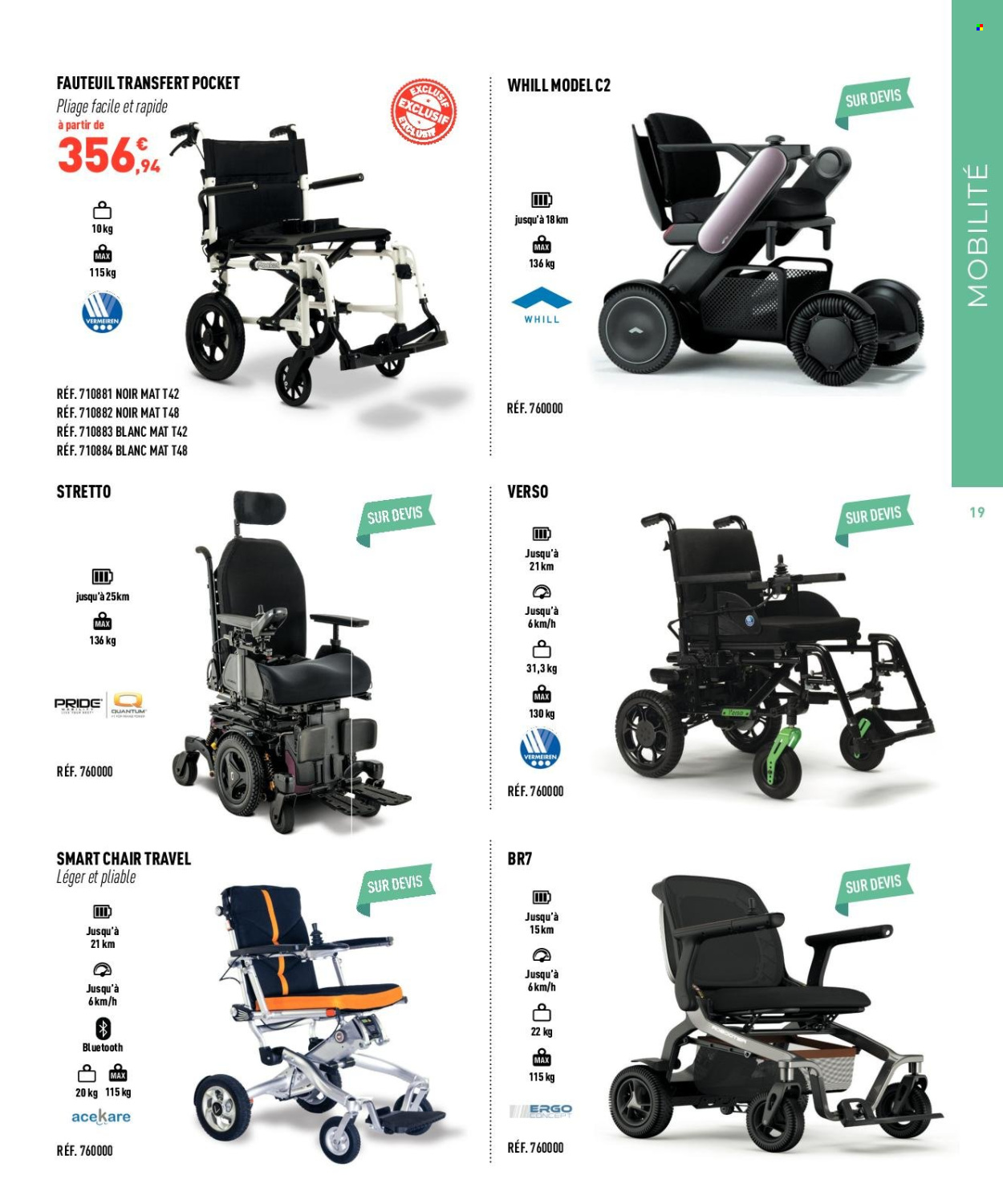 thumbnail - Catalogue Bastide Le Confort Médical - 16/03/2024 - 16/05/2024 - Produits soldés - fauteuil. Page 19.