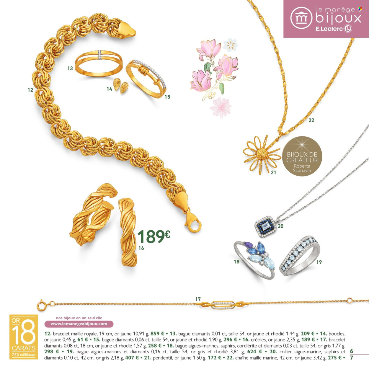 thumbnail - Catalogue E.Leclerc - 10/04/2024 - 15/06/2024 - Produits soldés - bague, bijouterie, bracelet, collier. Page 7.