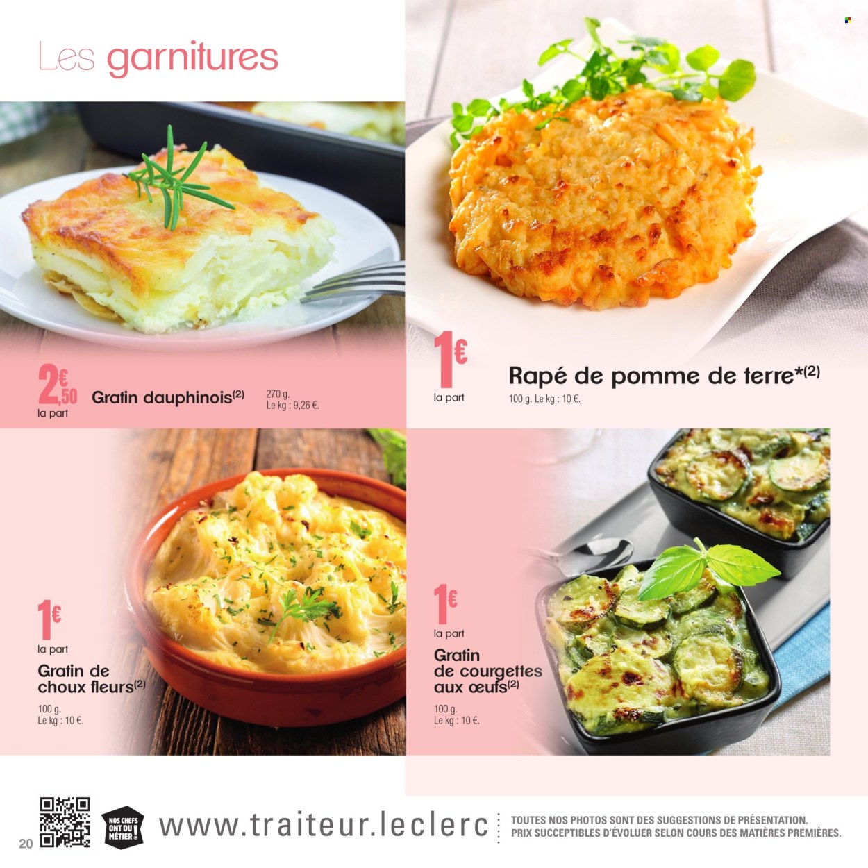 thumbnail - Catalogue E.Leclerc - 08/04/2024 - 30/11/2024 - Produits soldés - pommes de terre, plat cuisiné, gratins de pommes, fleur. Page 20.