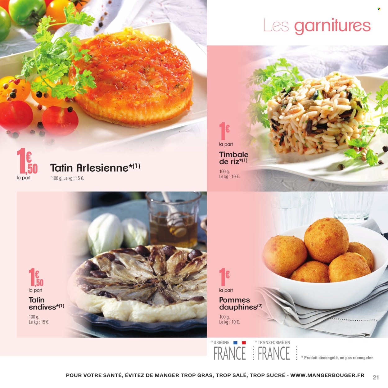 thumbnail - Catalogue E.Leclerc - 08/04/2024 - 30/11/2024 - Produits soldés - endives, plat cuisiné, pommes dauphines. Page 21.