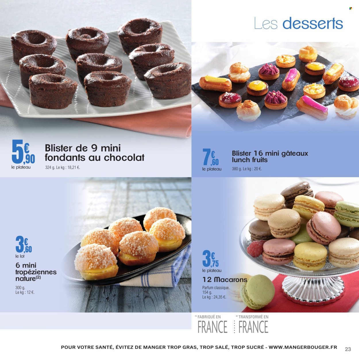 thumbnail - Catalogue E.Leclerc - 08/04/2024 - 30/11/2024 - Produits soldés - gâteau, macarons, dessert au chocolat. Page 23.