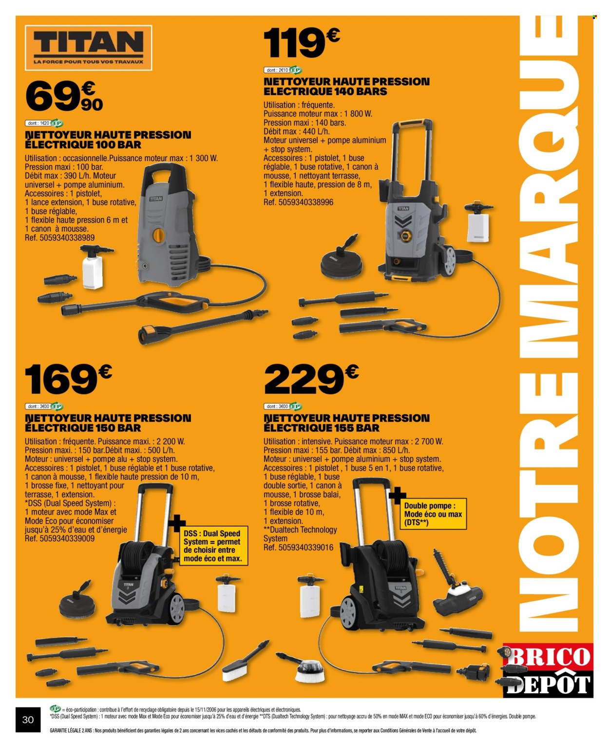 thumbnail - Catalogue Brico Dépôt - 12/04/2024 - 30/05/2024 - Produits soldés - balai, nettoyeur haute pression. Page 30.