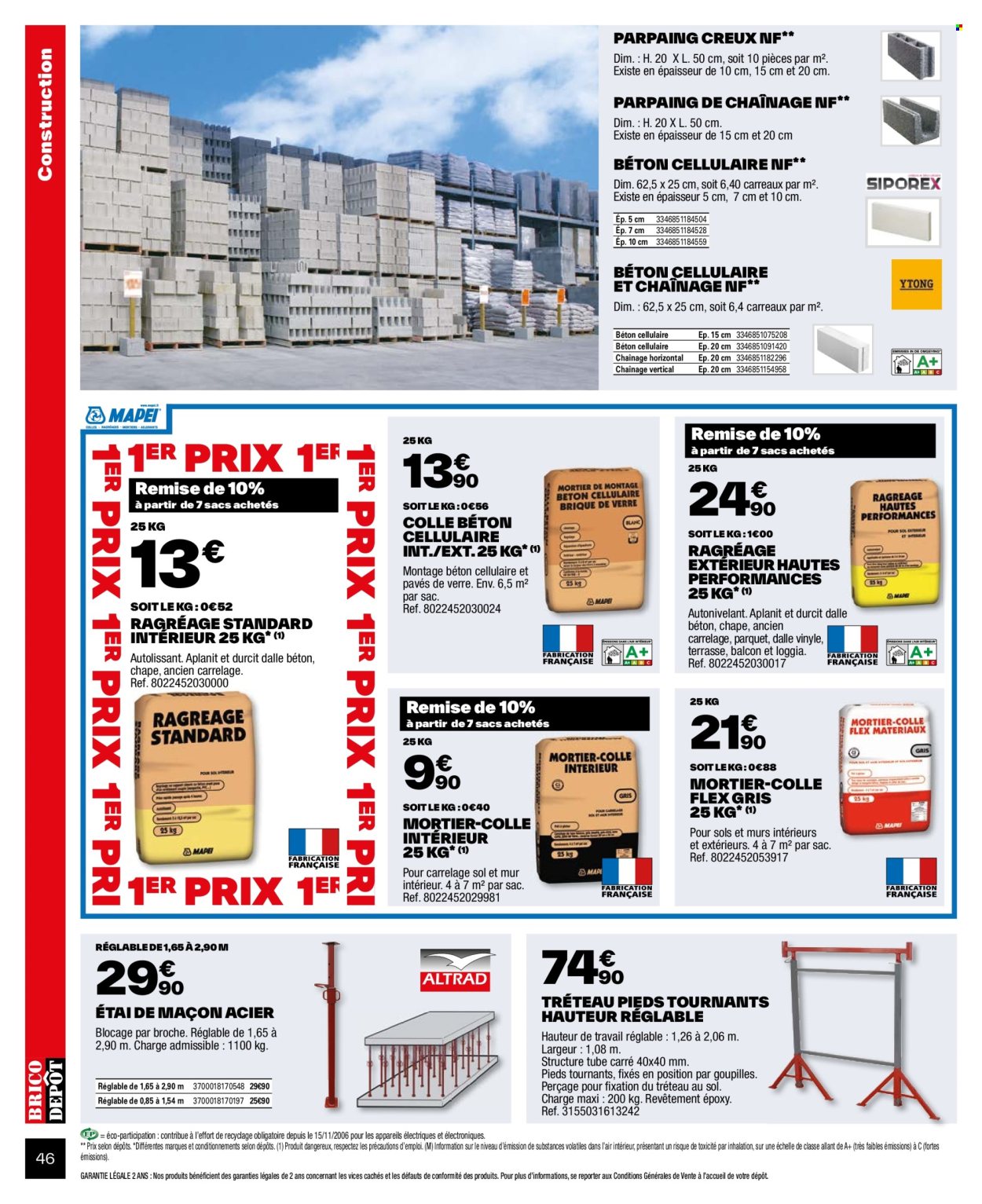 thumbnail - Catalogue Brico Dépôt - 12/04/2024 - 30/05/2024 - Produits soldés - verre, sol en vinyle. Page 46.