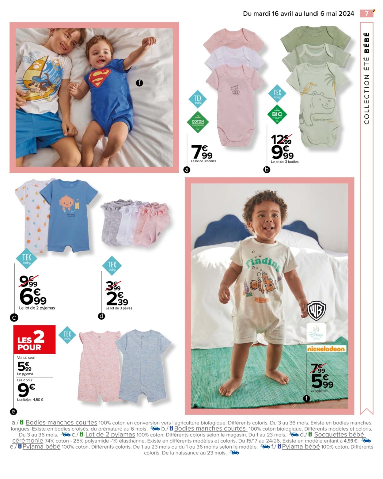 thumbnail - Catalogue Carrefour Hypermarchés - 16/04/2024 - 06/05/2024 - Produits soldés - pyjama, chaussettes, Disney. Page 9.