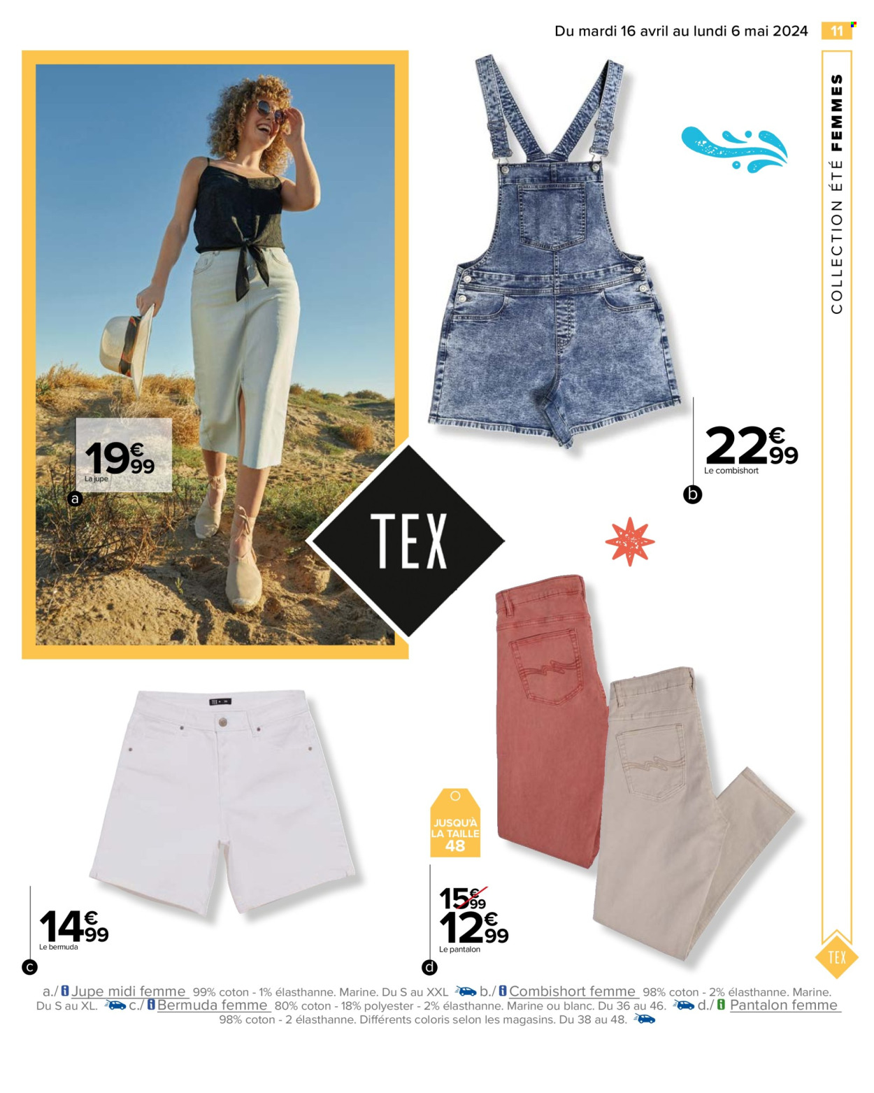 thumbnail - Catalogue Carrefour Hypermarchés - 16/04/2024 - 06/05/2024 - Produits soldés - jupe, pantalon. Page 13.