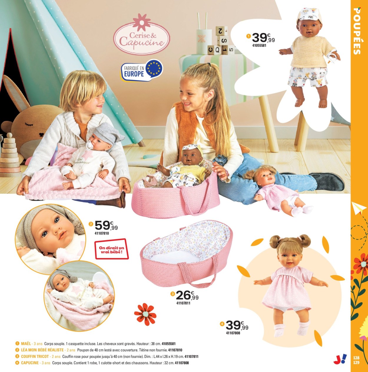 thumbnail - Catalogue JouéClub - 25/03/2024 - 30/06/2024 - Produits soldés - poupée, bébé jouet, tétine, jouet. Page 129.
