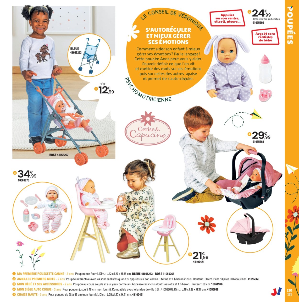 thumbnail - Catalogue JouéClub - 25/03/2024 - 30/06/2024 - Produits soldés - poupée, bébé jouet, tétine, poussette, jouet. Page 131.