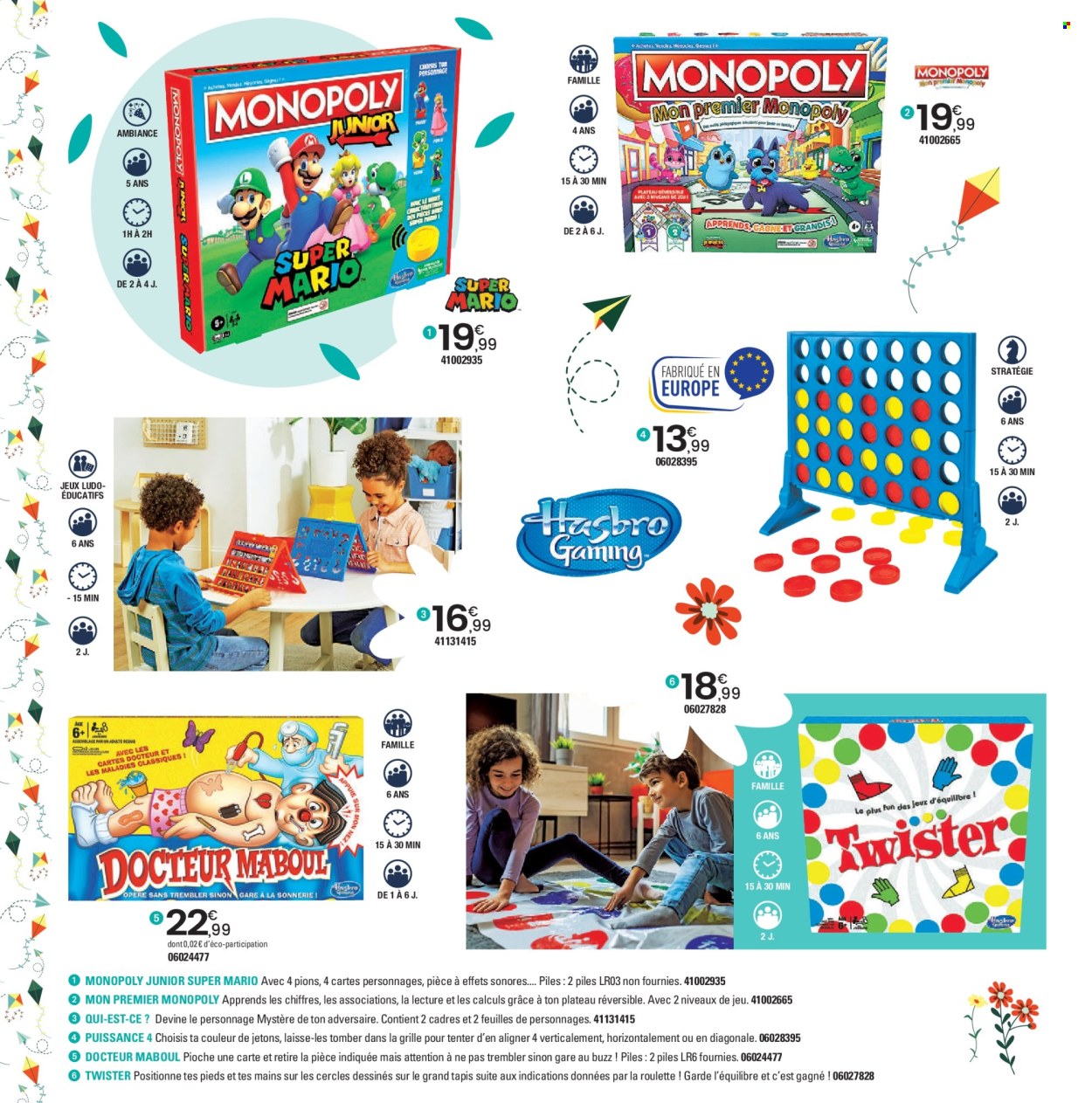 thumbnail - Catalogue JouéClub - 25/03/2024 - 30/06/2024 - Produits soldés - Twister, Monopoly, jouet, jeu de plateau. Page 184.