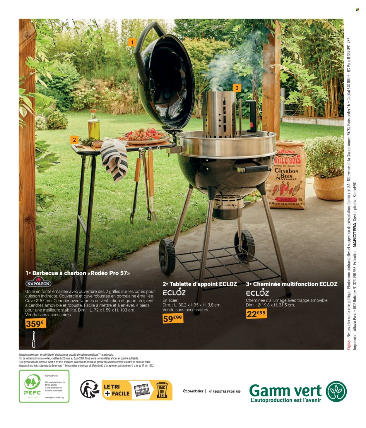 thumbnail - Catalogue Gamm vert - 20/03/2024 - 02/06/2024 - Produits soldés - barbecue, cheminée, récipient. Page 32.