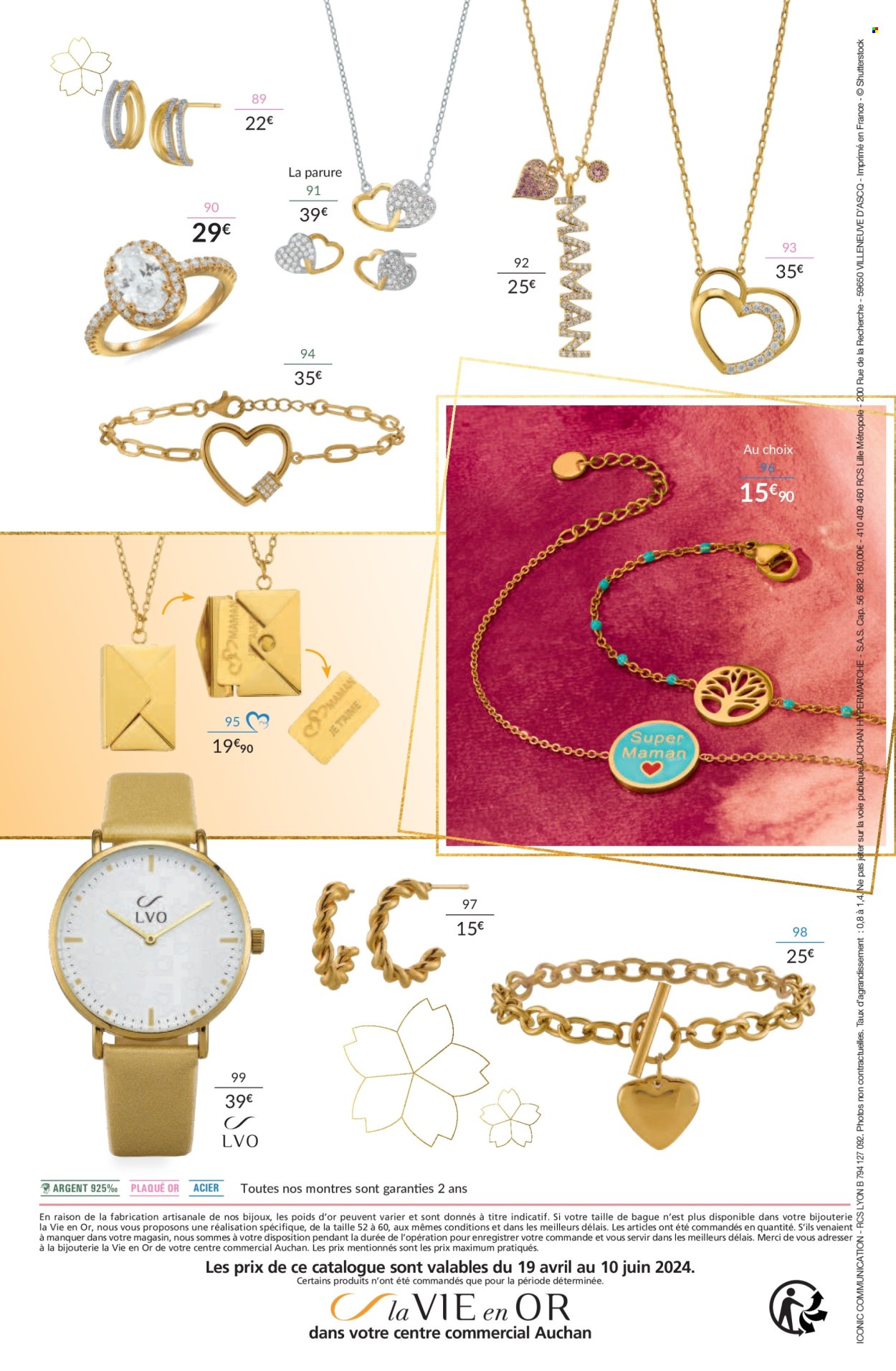 thumbnail - Catalogue Auchan - 19/04/2024 - 10/06/2024 - Produits soldés - montre, bague. Page 8.