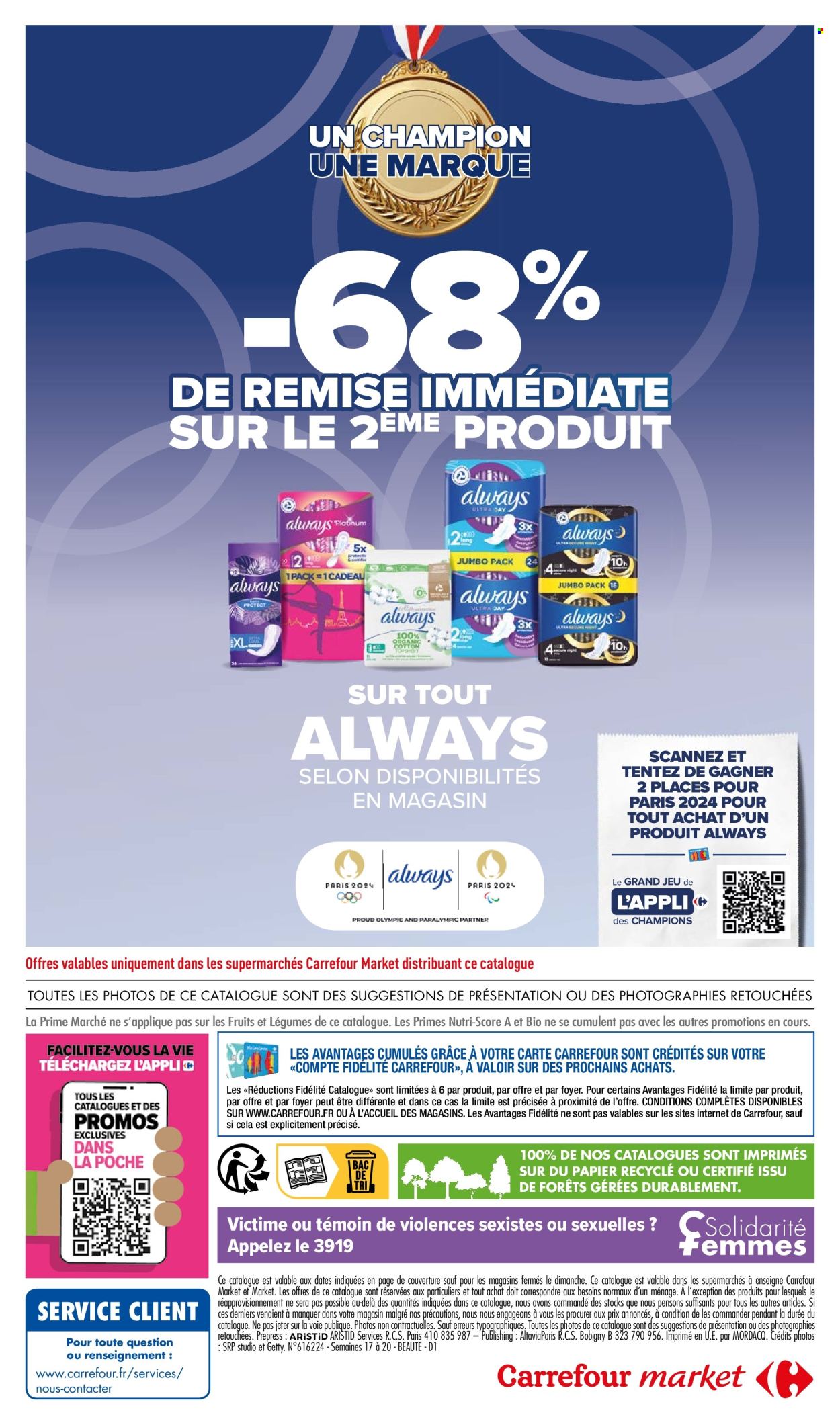 thumbnail - Catalogue Carrefour Market - 23/04/2024 - 12/05/2024 - Produits soldés - Always. Page 10.