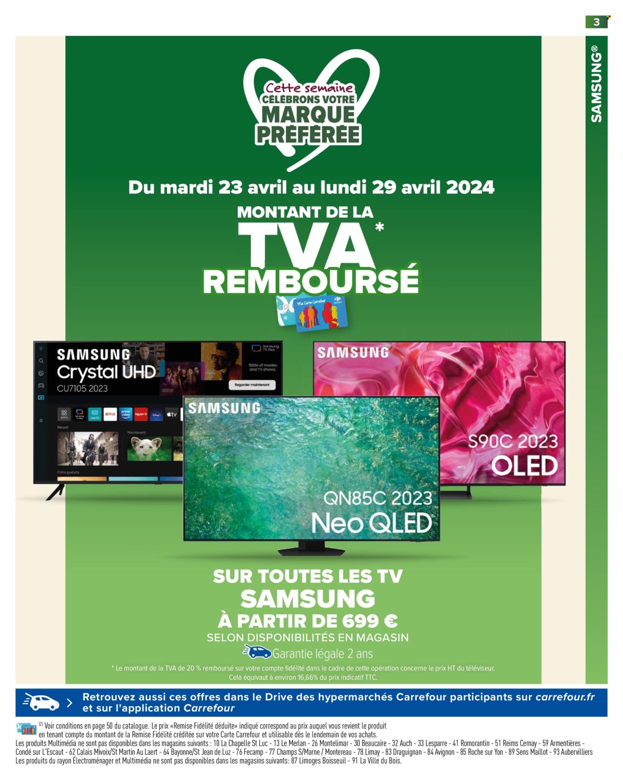 thumbnail - Catalogue Carrefour Hypermarchés - 23/04/2024 - 06/05/2024 - Produits soldés - Samsung, téléviseur. Page 5.