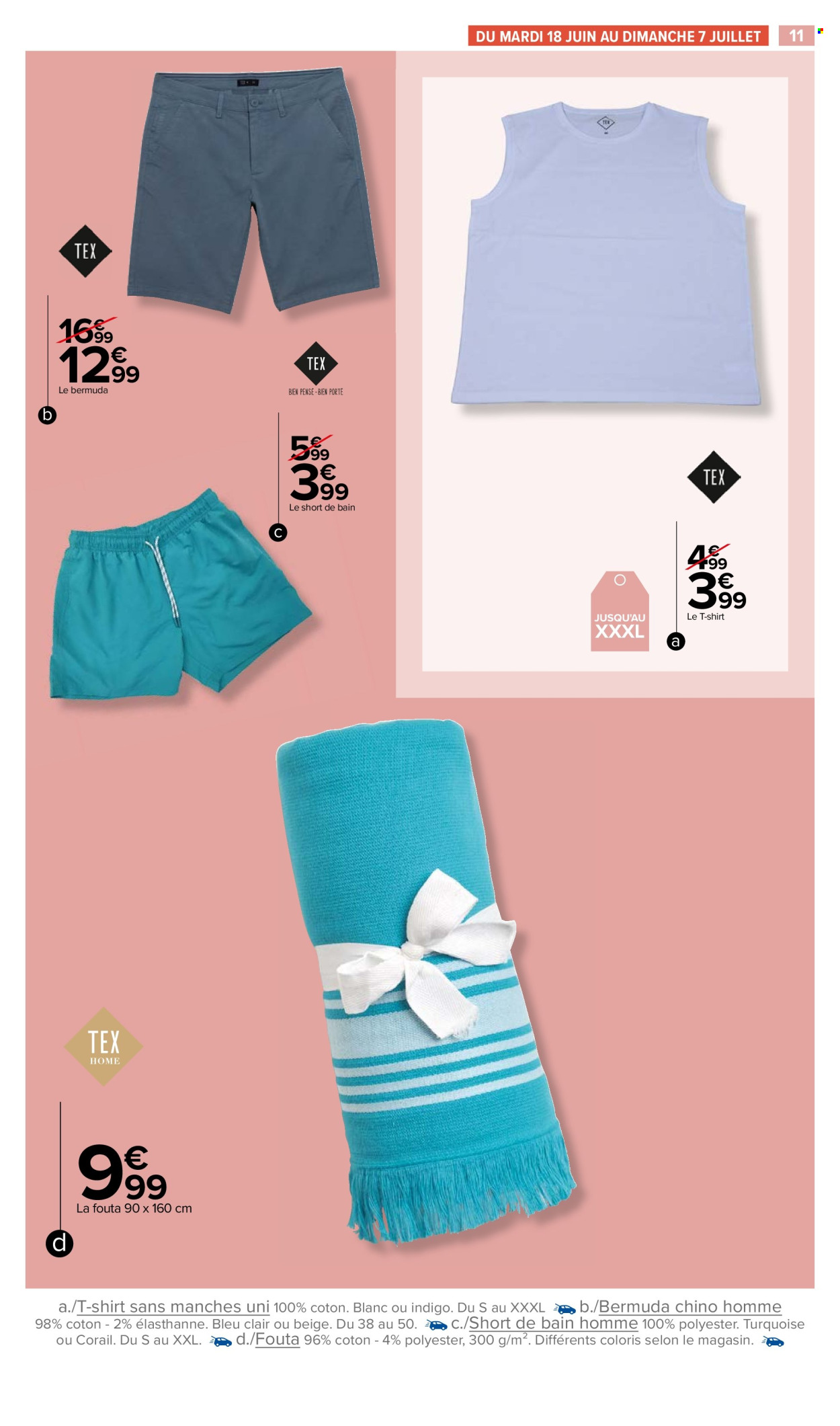 thumbnail - Catalogue Carrefour Market - 23/04/2024 - 07/07/2024 - Produits soldés - t-shirt, shorts. Page 13.