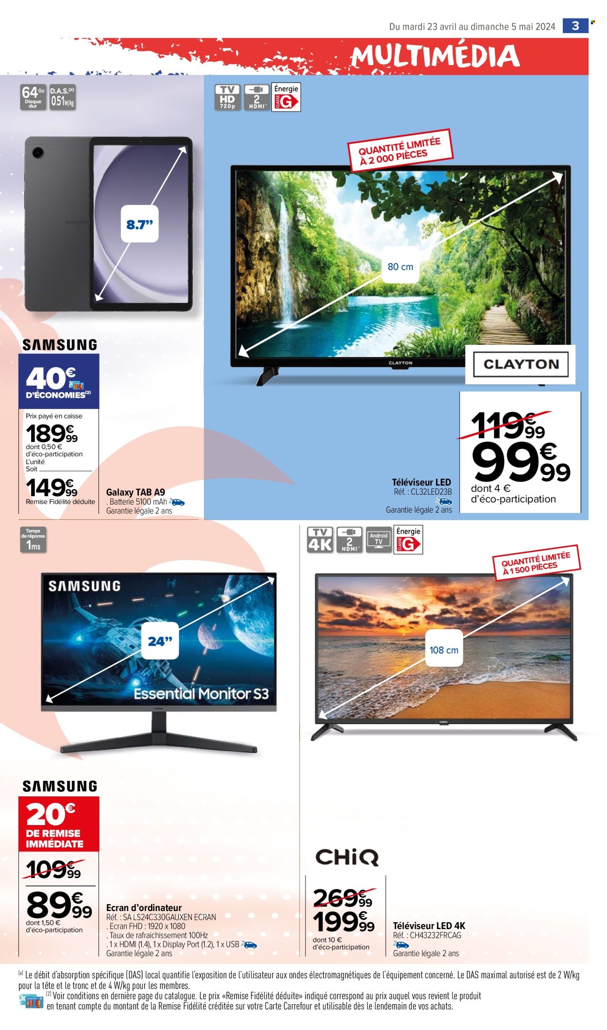 thumbnail - Catalogue Carrefour Market - 23/04/2024 - 05/05/2024 - Produits soldés - Samsung, tablette. Page 5.