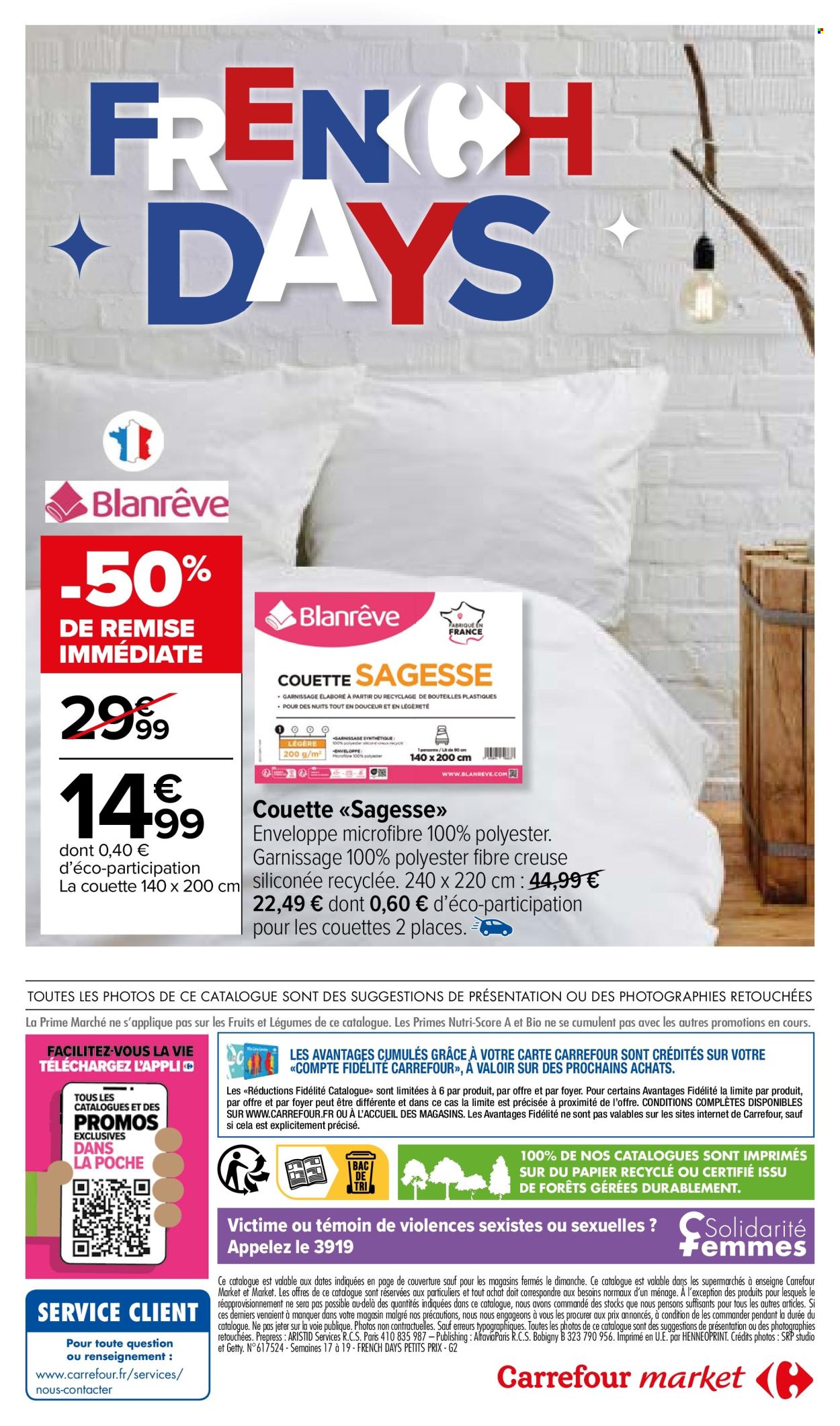 thumbnail - Catalogue Carrefour Market - 23/04/2024 - 05/05/2024 - Produits soldés - couette. Page 18.