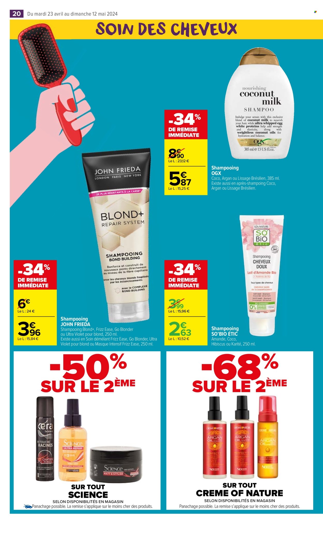 thumbnail - Catalogue Carrefour Market - 23/04/2024 - 05/05/2024 - Produits soldés - shampooing. Page 22.