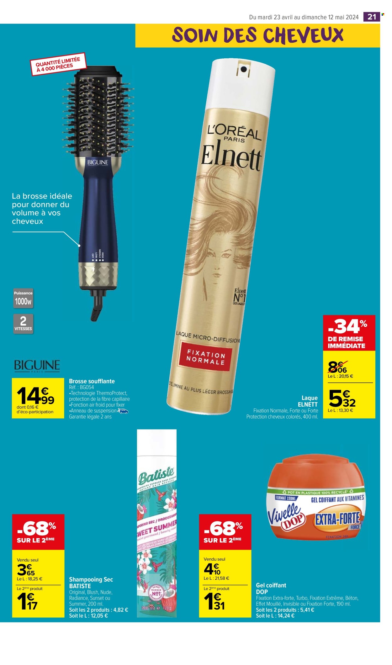thumbnail - Catalogue Carrefour Market - 23/04/2024 - 05/05/2024 - Produits soldés - shampooing. Page 23.