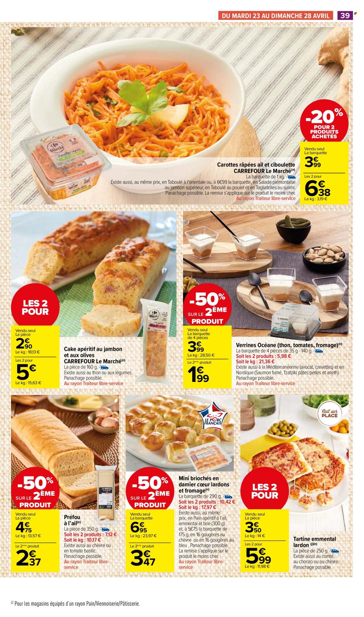 thumbnail - Catalogue Carrefour Market - 23/04/2024 - 05/05/2024 - Produits soldés - carotte, tomates, fromage, préfou, brioche, emmental. Page 41.
