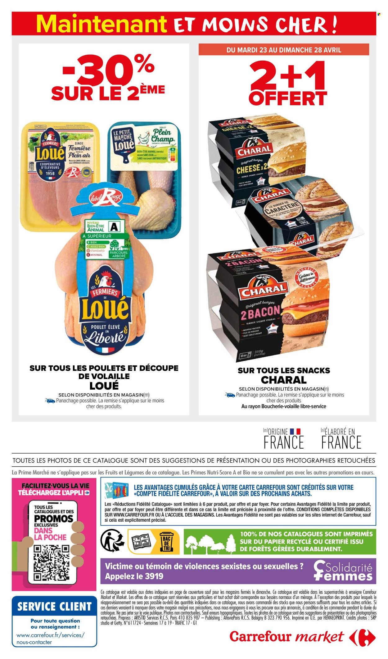 thumbnail - Catalogue Carrefour Market - 23/04/2024 - 05/05/2024 - Produits soldés - poulet. Page 66.