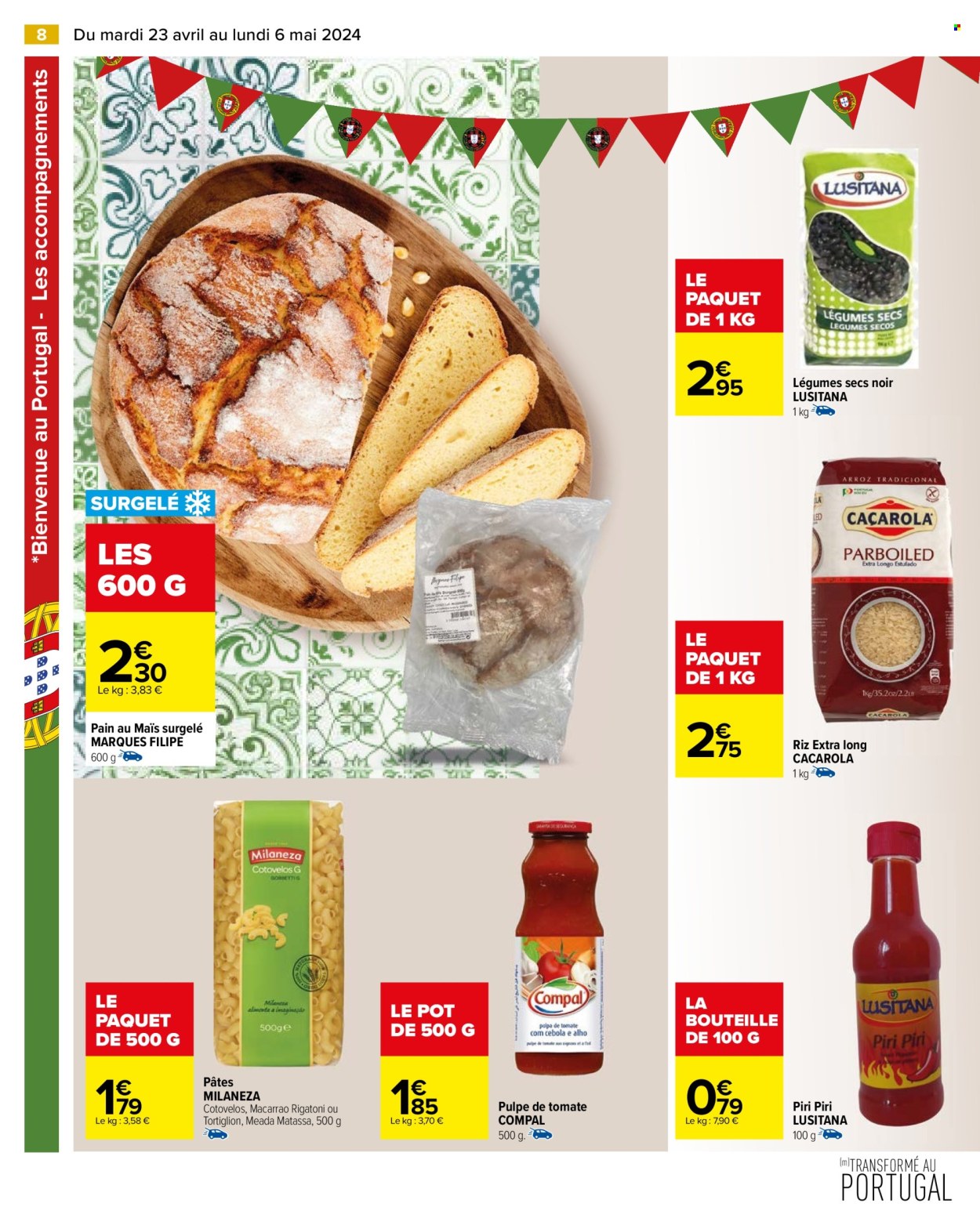 thumbnail - Catalogue Carrefour Hypermarchés - 23/04/2024 - 06/05/2024 - Produits soldés - pain, riz, pâtes, pulpe de tomates. Page 10.