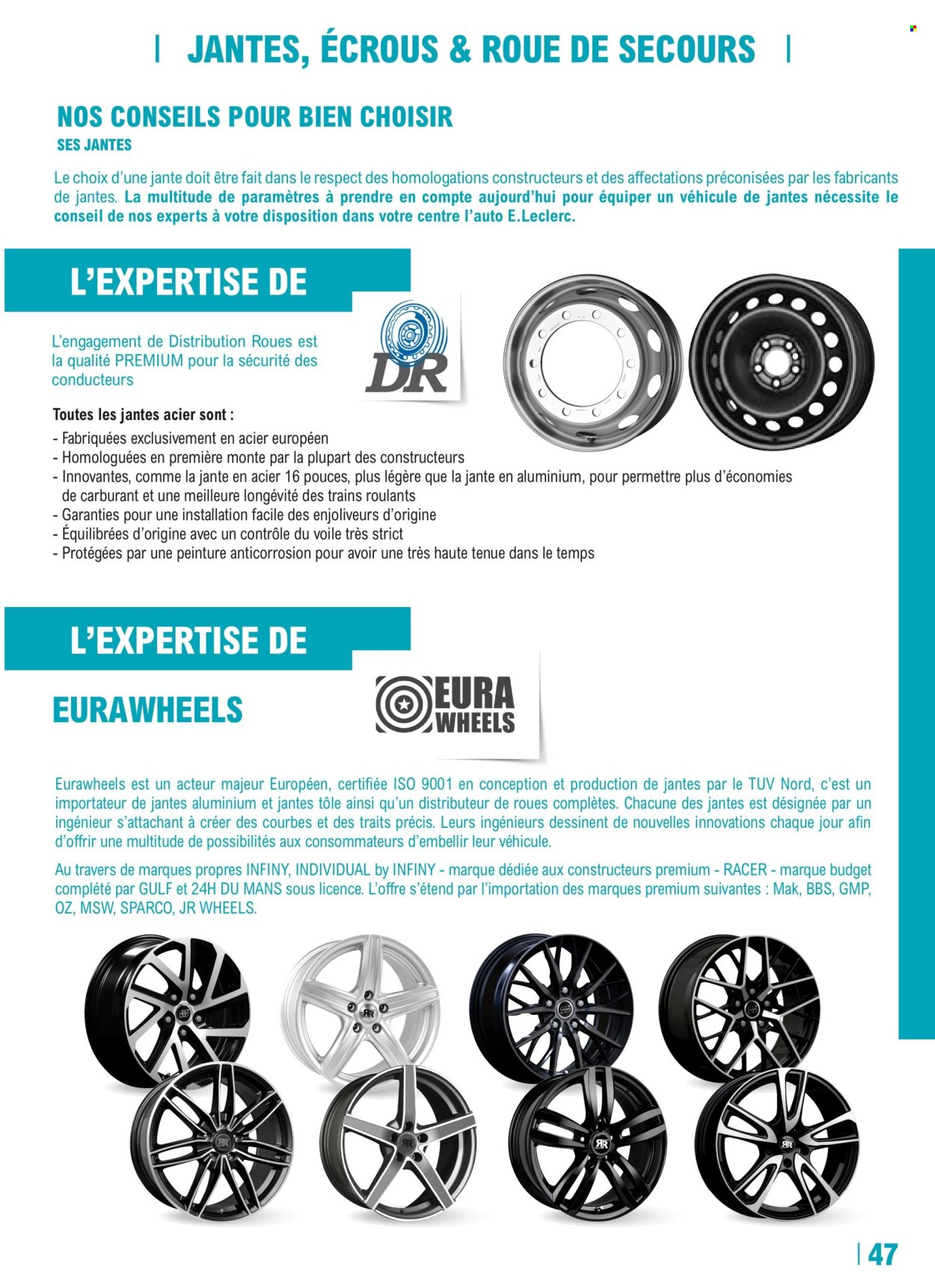 thumbnail - Catalogue E.Leclerc - 23/04/2024 - 30/03/2025 - Produits soldés - roue, enjoliveurs. Page 47.