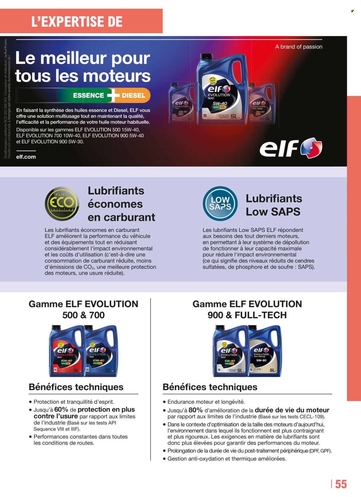 thumbnail - Catalogue E.Leclerc - 23/04/2024 - 30/03/2025 - Produits soldés - huile, huile de moteur. Page 55.