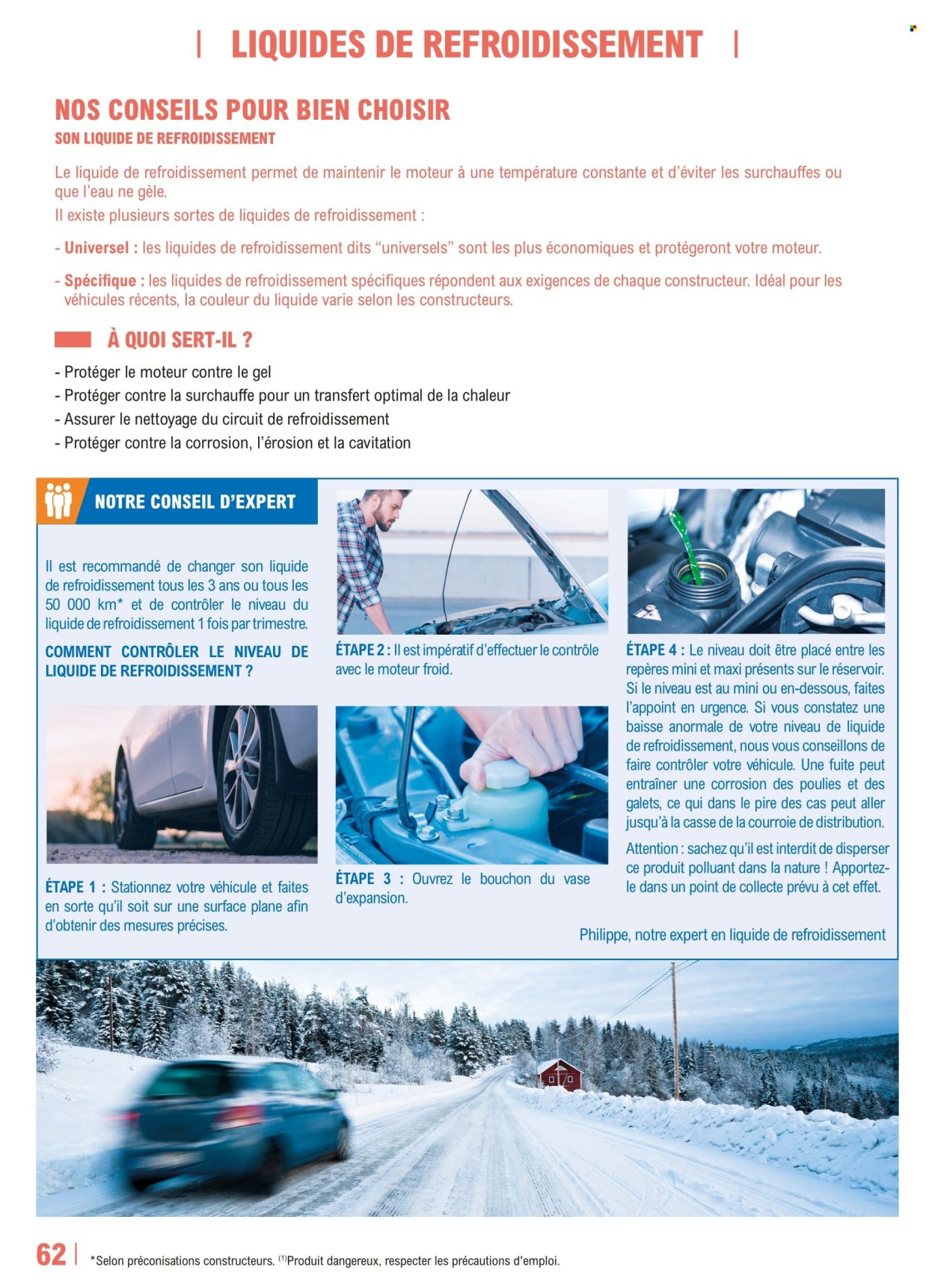thumbnail - Catalogue E.Leclerc - 23/04/2024 - 30/03/2025 - Produits soldés - liquide de refroidissement. Page 62.
