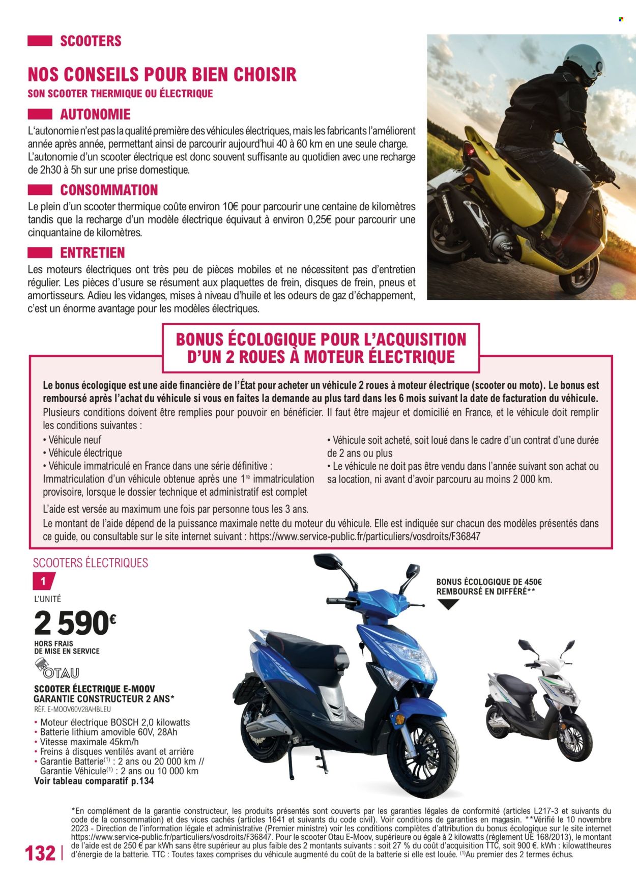 thumbnail - Catalogue E.Leclerc - 23/04/2024 - 30/03/2025 - Produits soldés - Bosch, maïs, moto, pneus. Page 132.