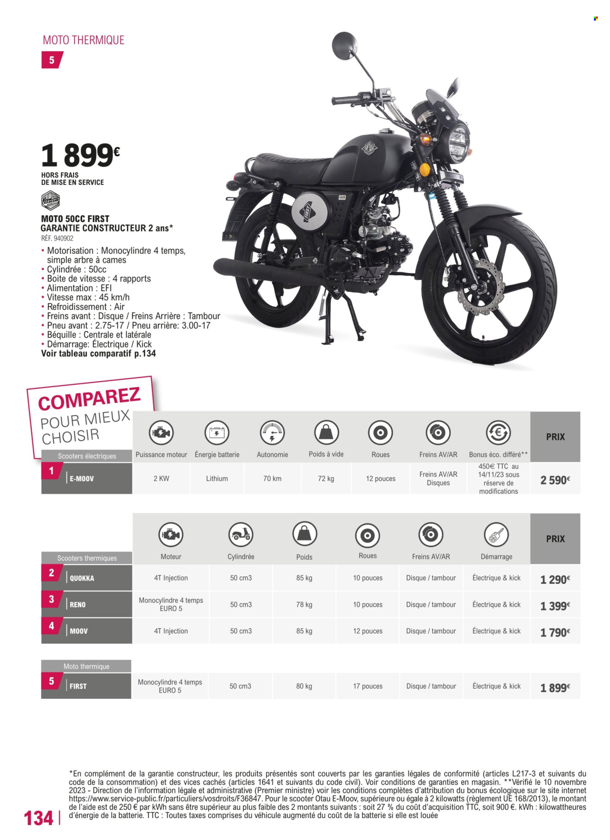 thumbnail - Catalogue E.Leclerc - 23/04/2024 - 30/03/2025 - Produits soldés - moto, pneus. Page 134.