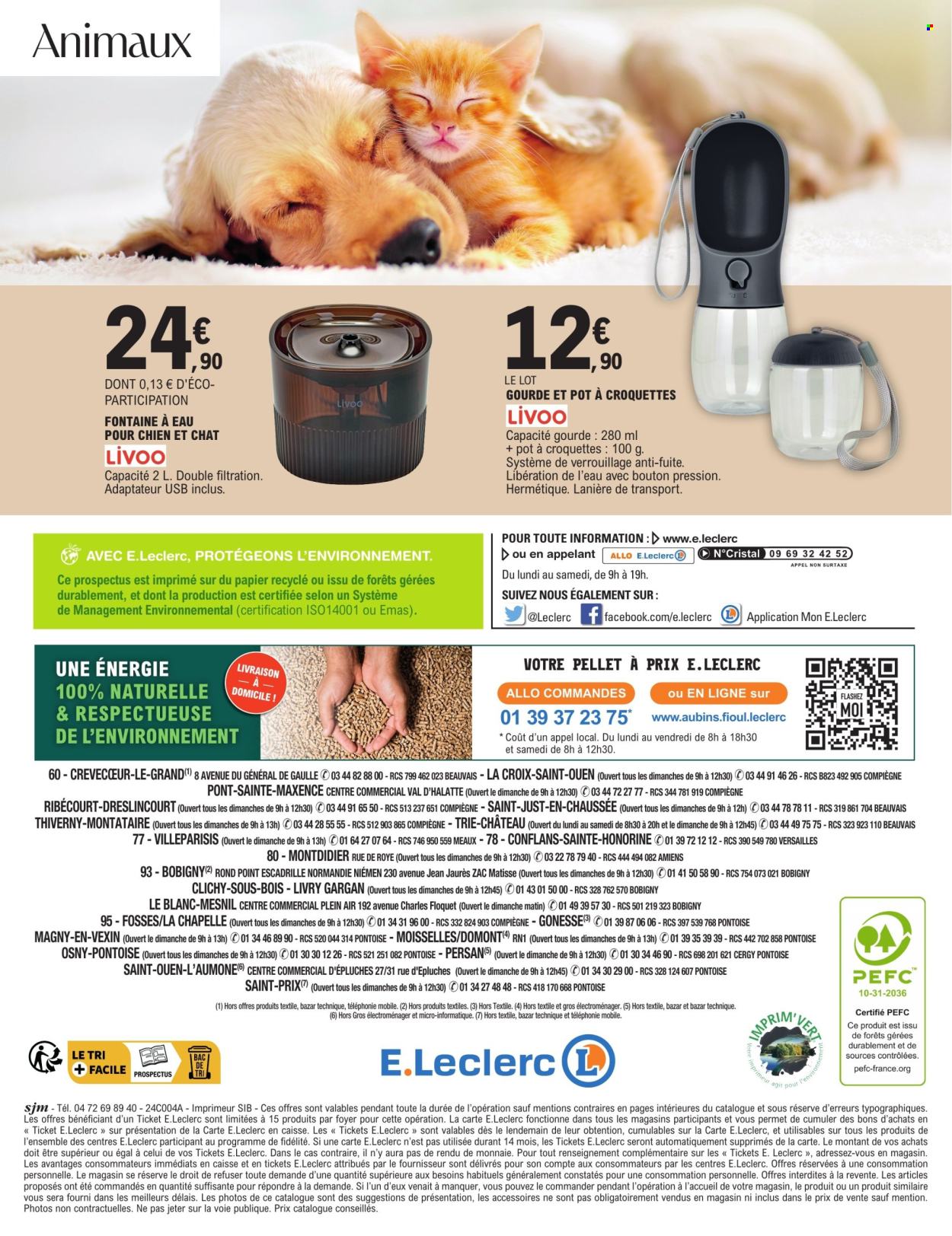 thumbnail - Catalogue E.Leclerc - 23/04/2024 - 05/05/2024 - Produits soldés - gourde, croquettes, adaptateur, jeans, ligne. Page 36.