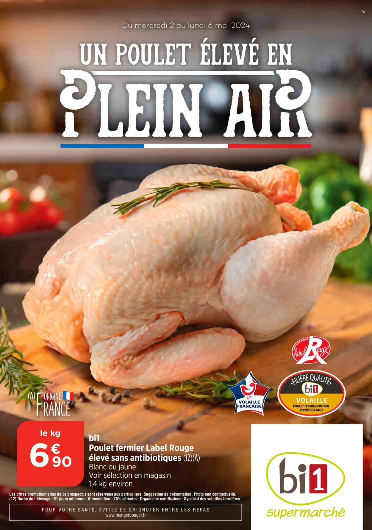 thumbnail - Catalogue Bi1 - 02/05/2024 - 06/05/2024 - Produits soldés - viande de poulet. Page 1.