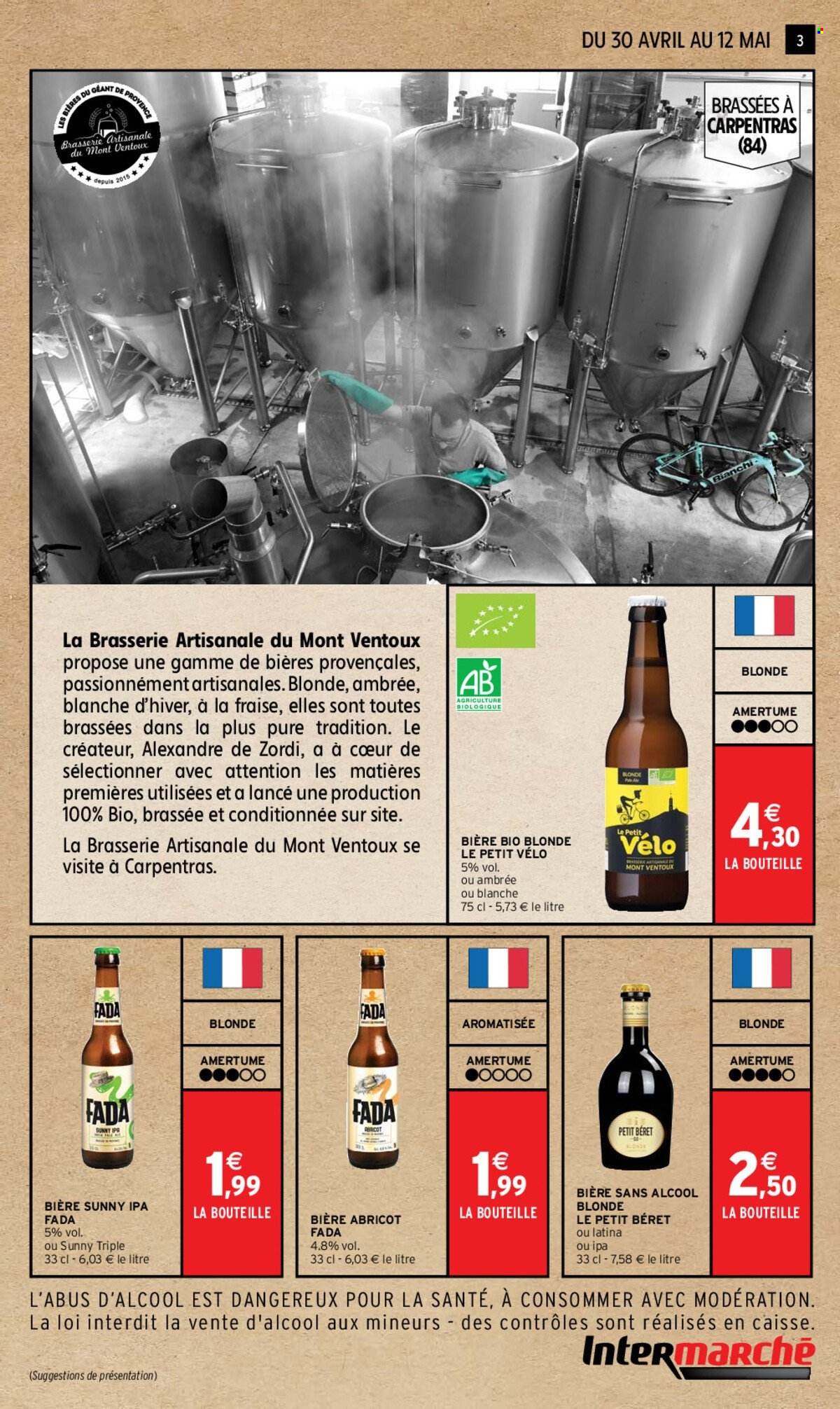 thumbnail - Catalogue Intermarché - 30/04/2024 - 12/05/2024 - Produits soldés - bière, alcool, abricots. Page 3.