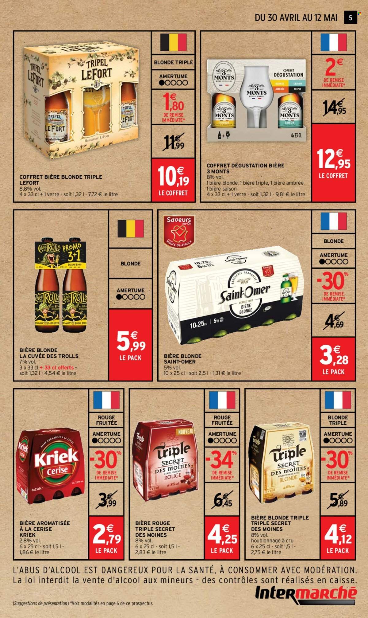 thumbnail - Catalogue Intermarché - 30/04/2024 - 12/05/2024 - Produits soldés - bière, alcool, bière blonde, coffret. Page 5.