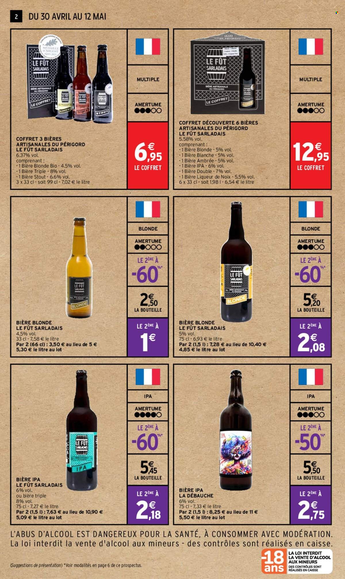 thumbnail - Catalogue Intermarché - 30/04/2024 - 12/05/2024 - Produits soldés - bière, bière blonde, alcool, coffret, coffret cosmétique. Page 2.
