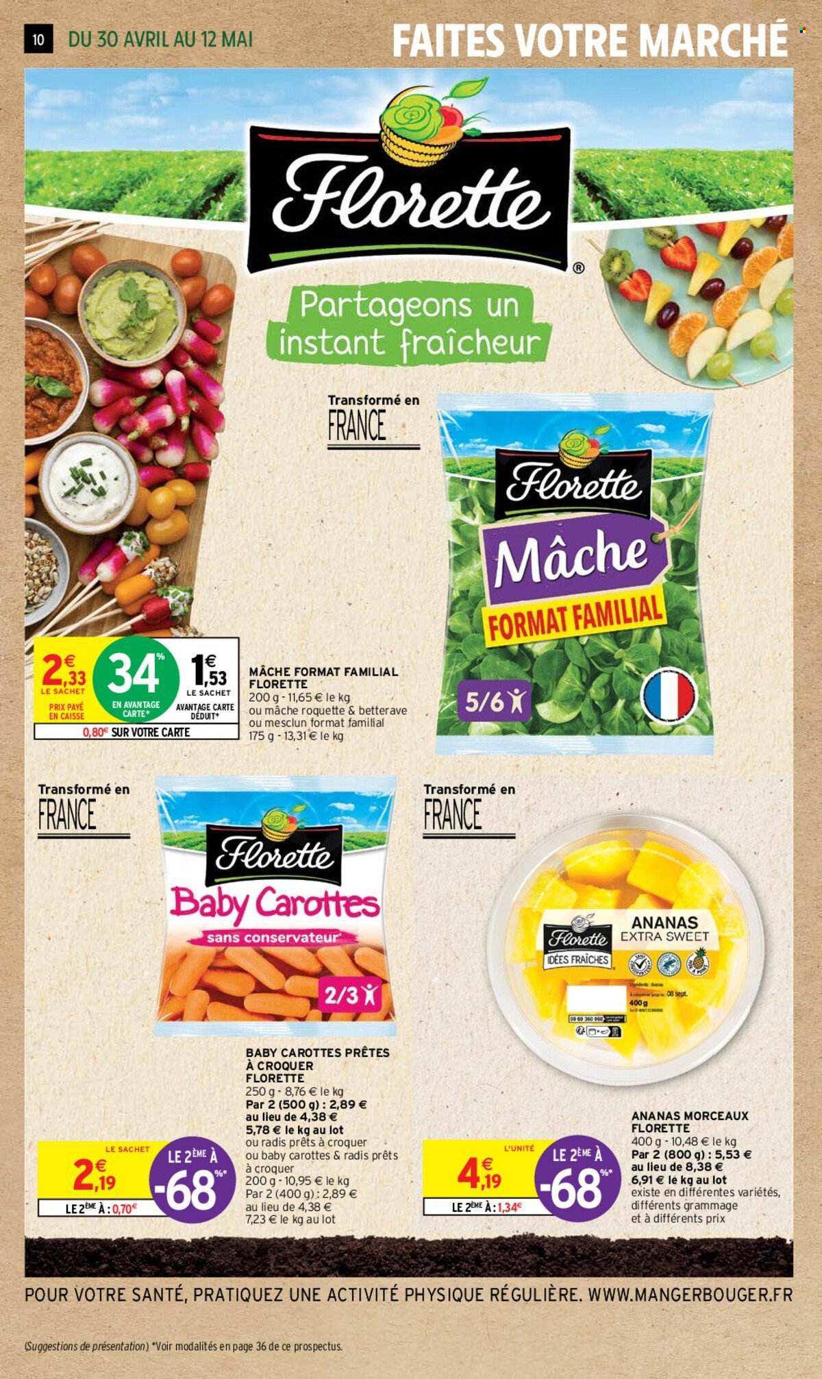 thumbnail - Catalogue Intermarché - 30/04/2024 - 12/05/2024 - Produits soldés - ananas, carotte, mâche. Page 10.