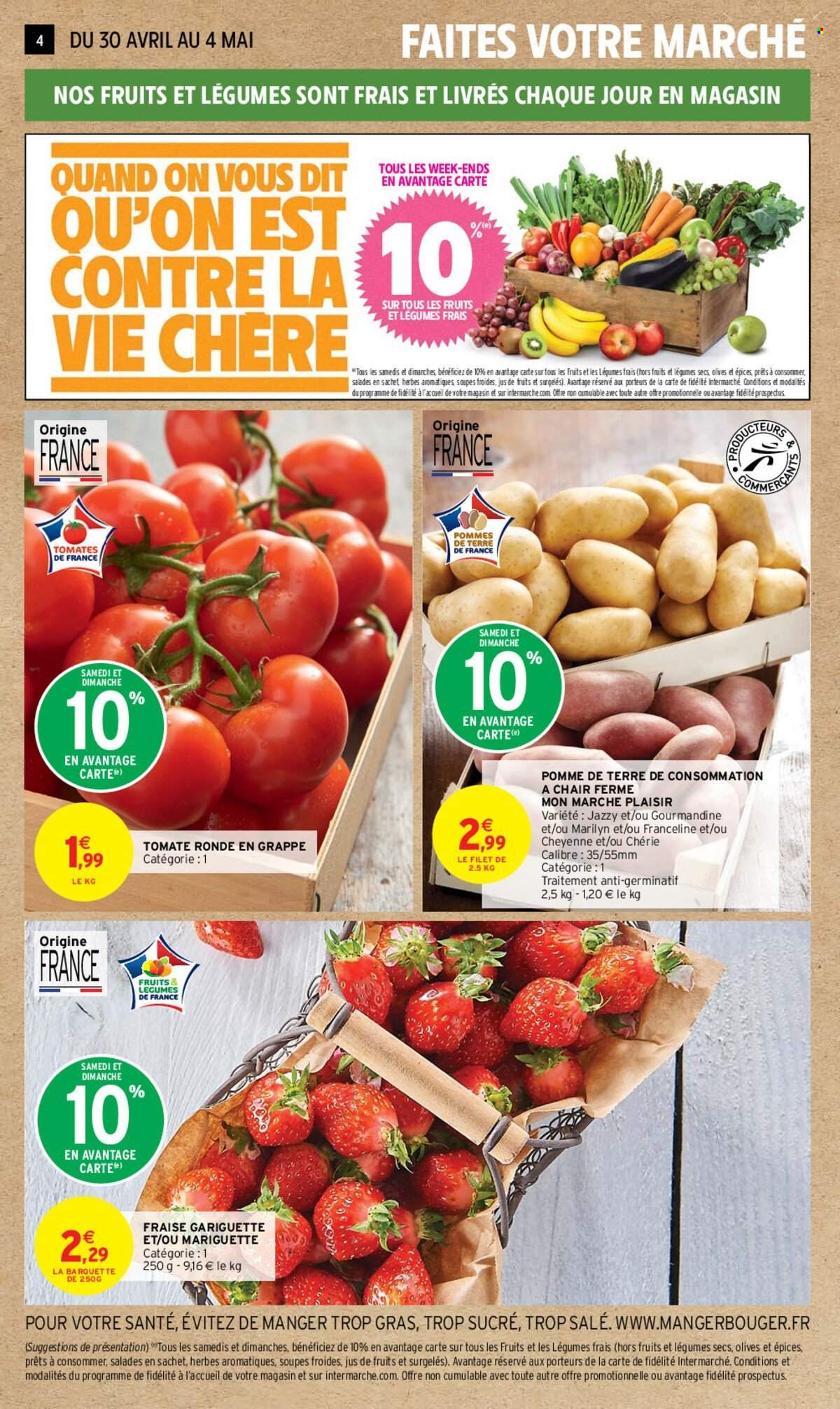 thumbnail - Catalogue Intermarché - 30/04/2024 - 12/05/2024 - Produits soldés - pommes de terre. Page 4.